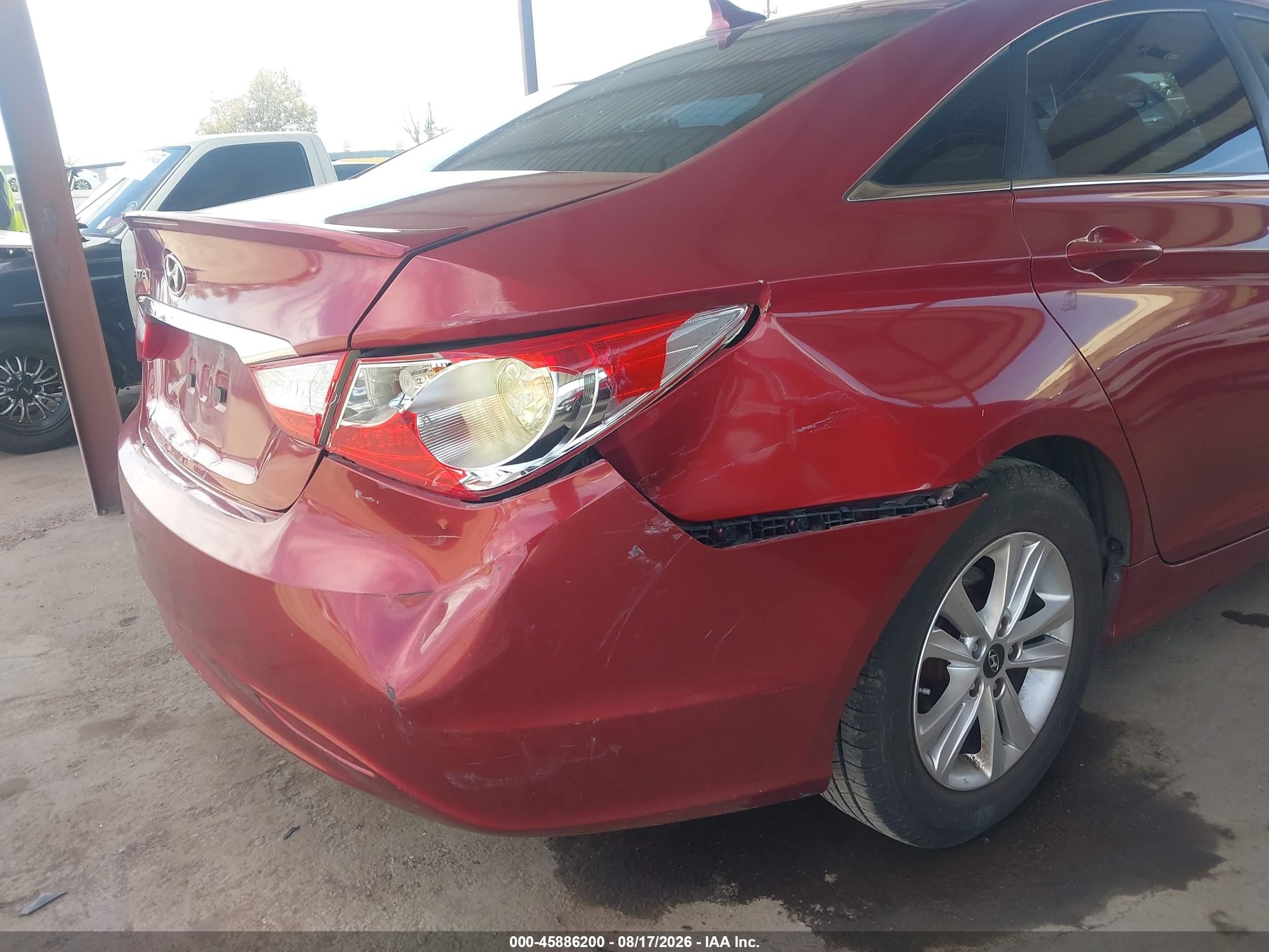 2011 Hyundai Sonata Gls Red vin: 5NPEB4AC1BH246173