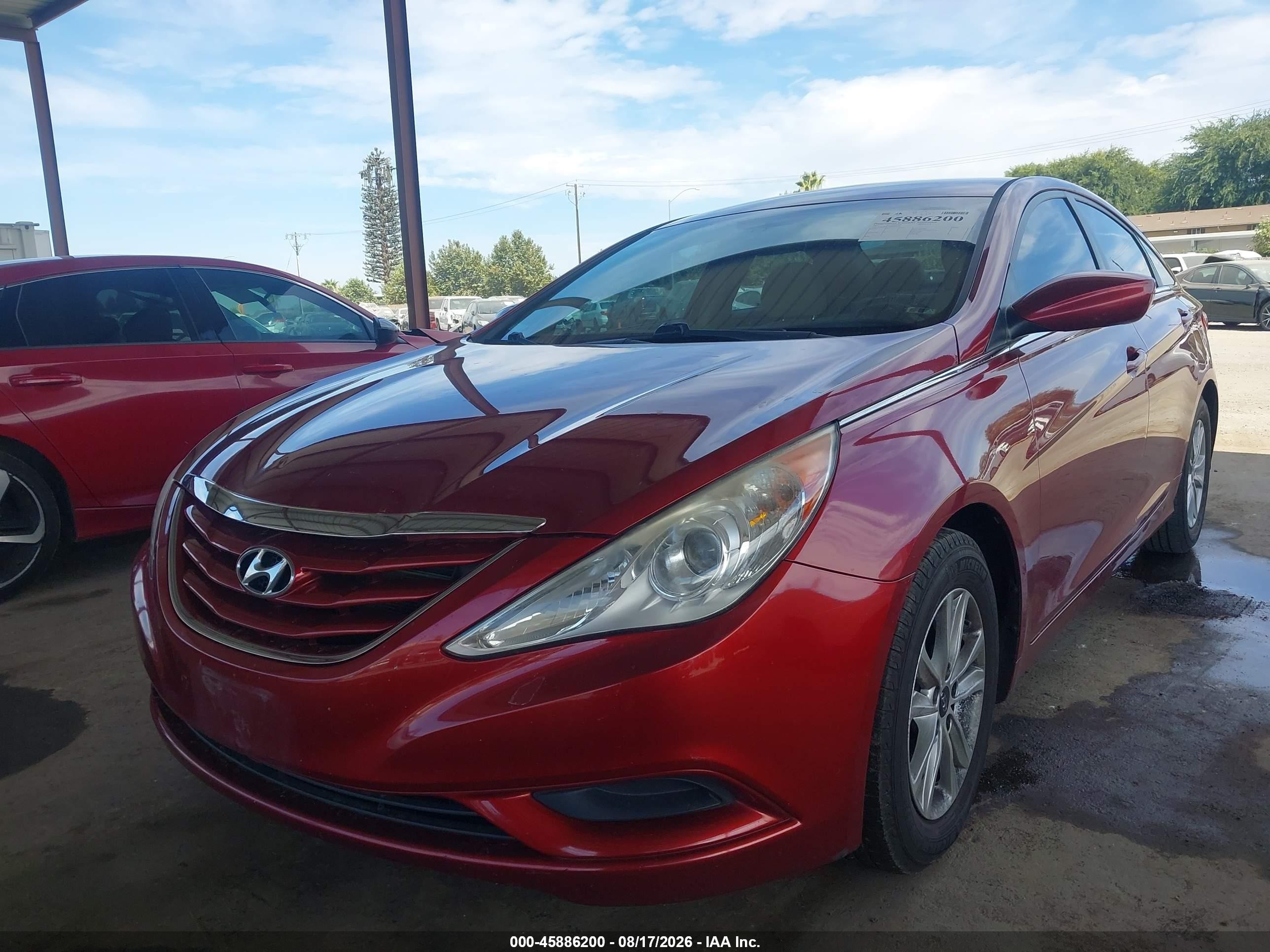2011 Hyundai Sonata Gls Red vin: 5NPEB4AC1BH246173