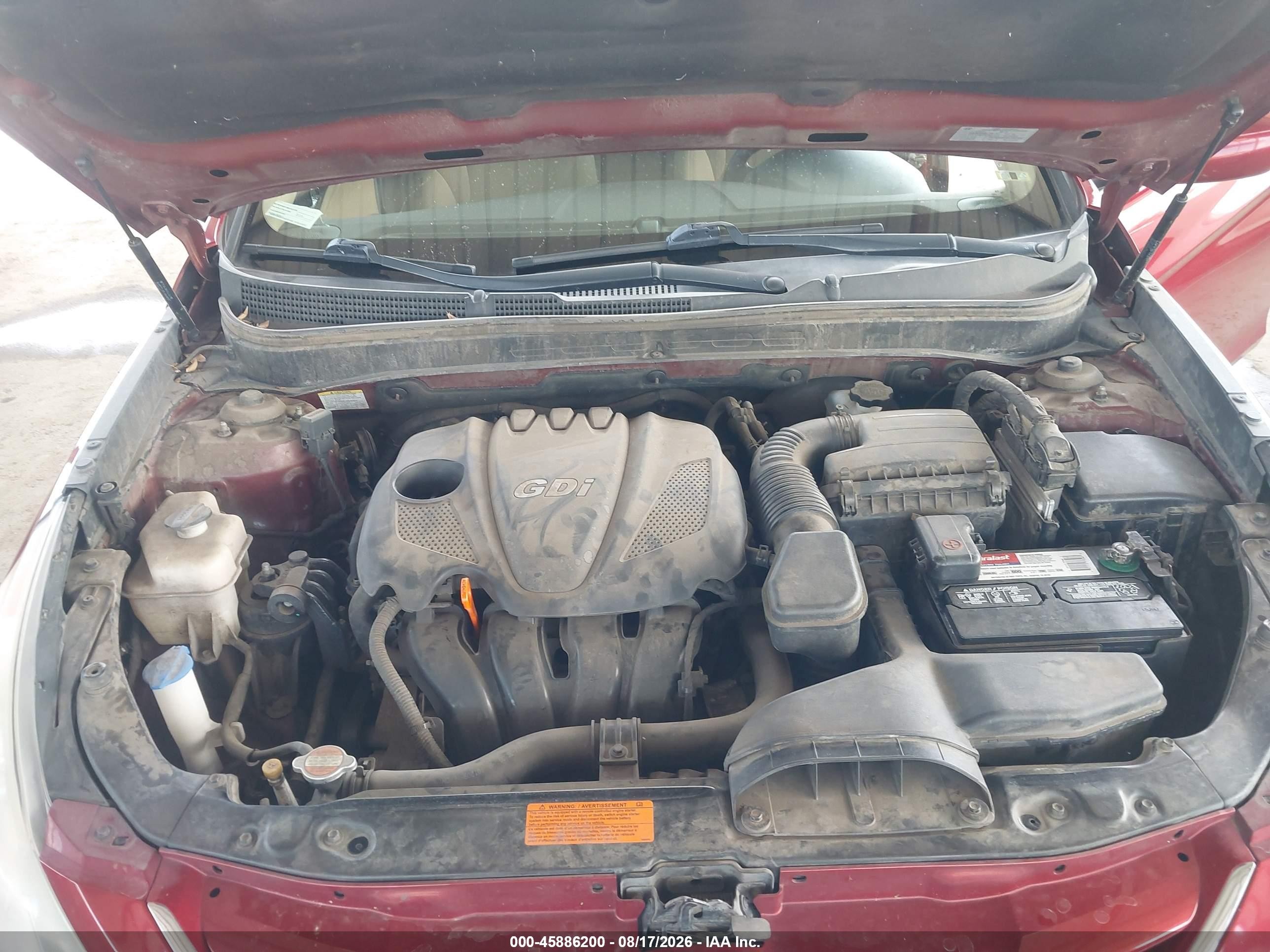2011 Hyundai Sonata Gls Red vin: 5NPEB4AC1BH246173