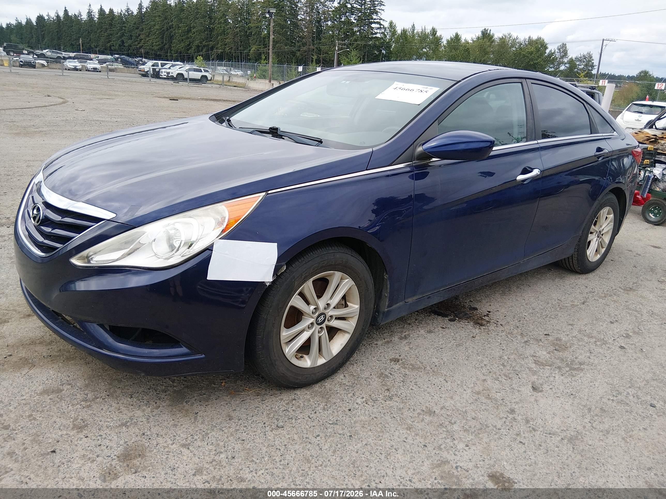 2012 Hyundai Sonata Gls Синий vin: 5NPEB4AC1CH309547