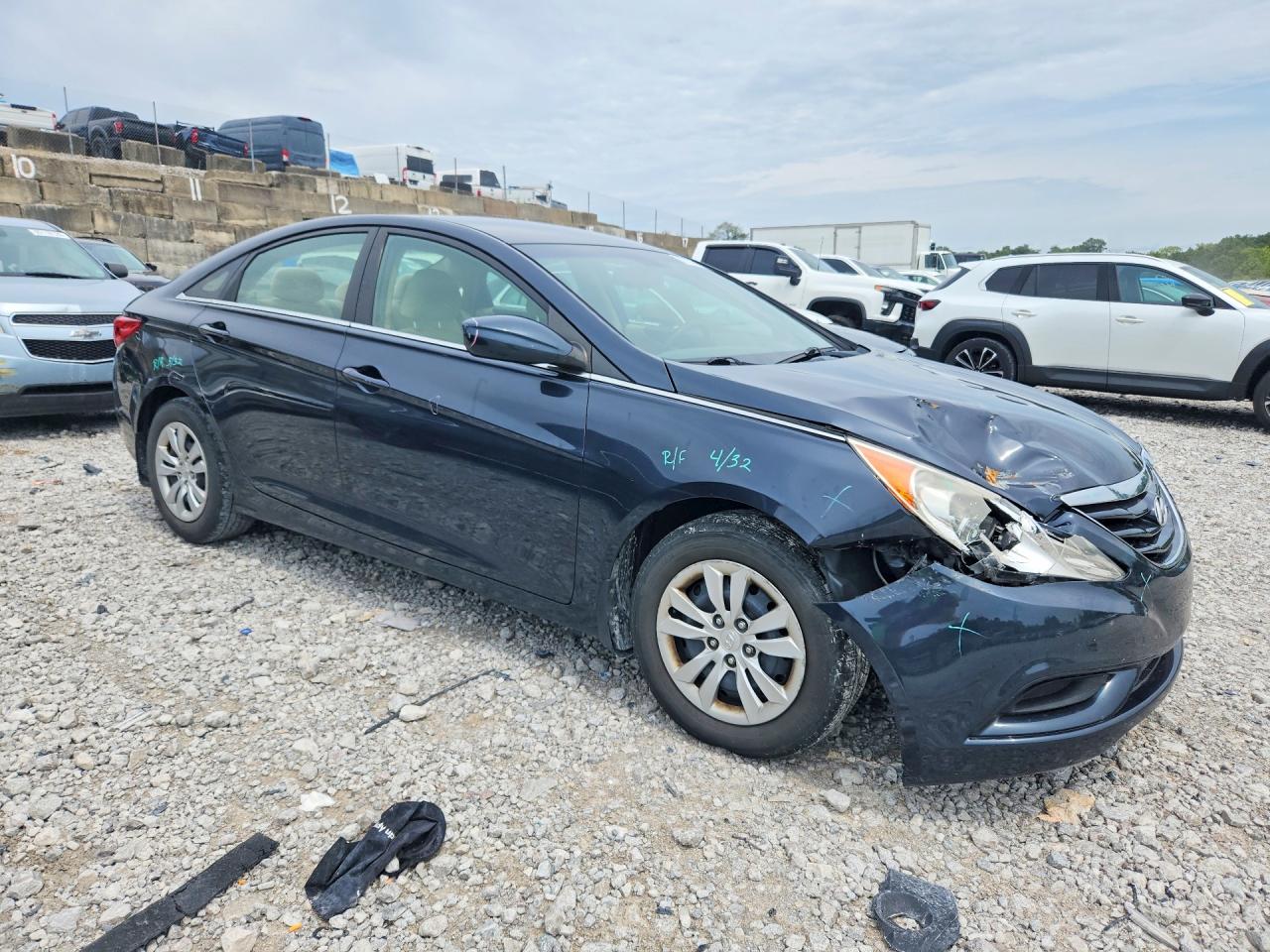 2012 Hyundai Sonata Gls Blue vin: 5NPEB4AC1CH311413