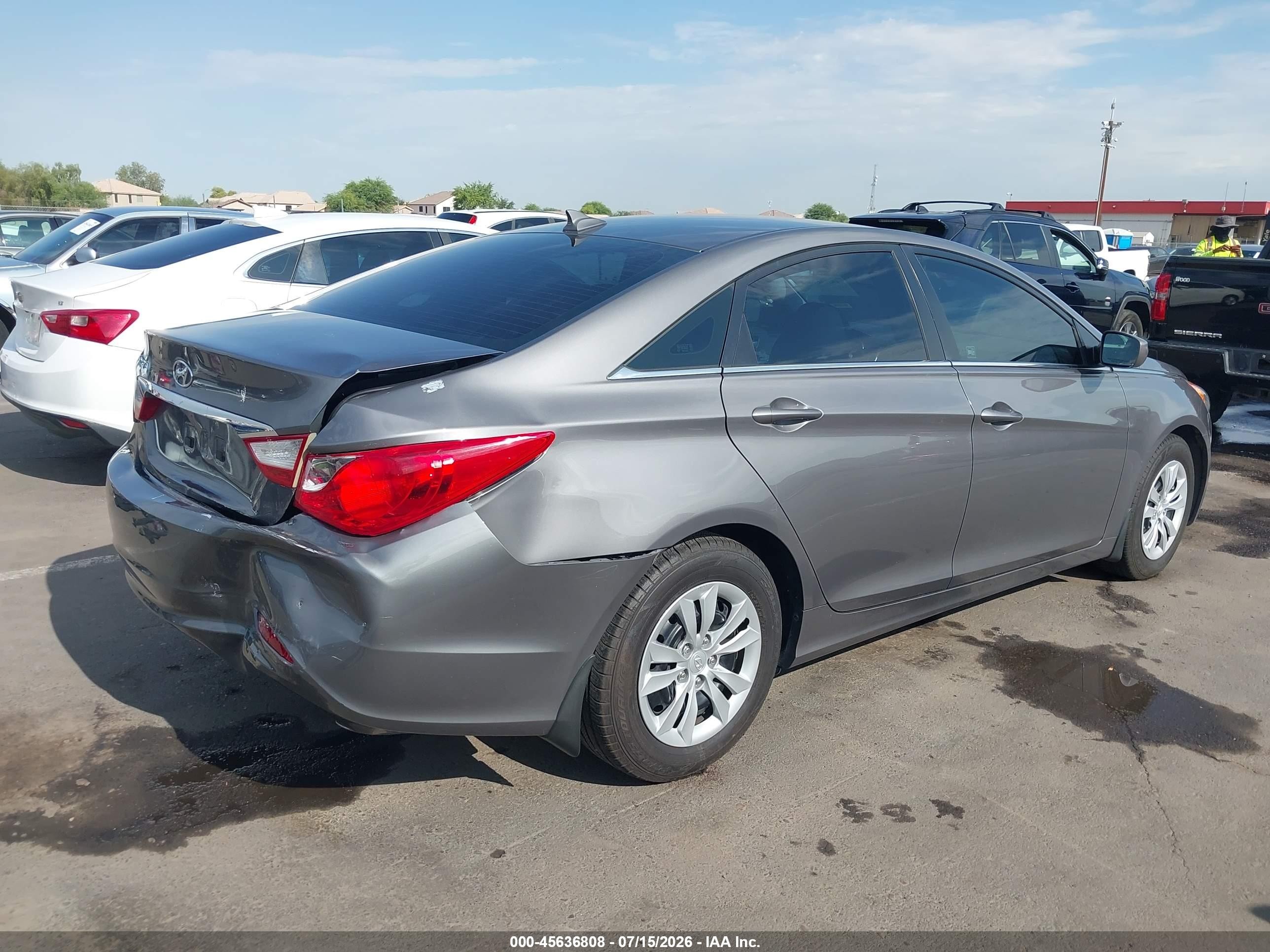 2012 Hyundai Sonata Gls Gray vin: 5NPEB4AC1CH371868
