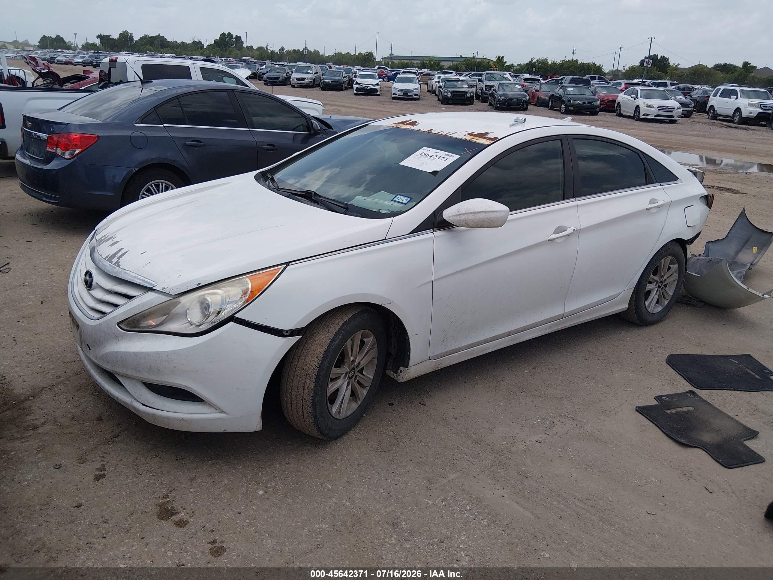 2012 Hyundai Sonata Gls White vin: 5NPEB4AC1CH382479