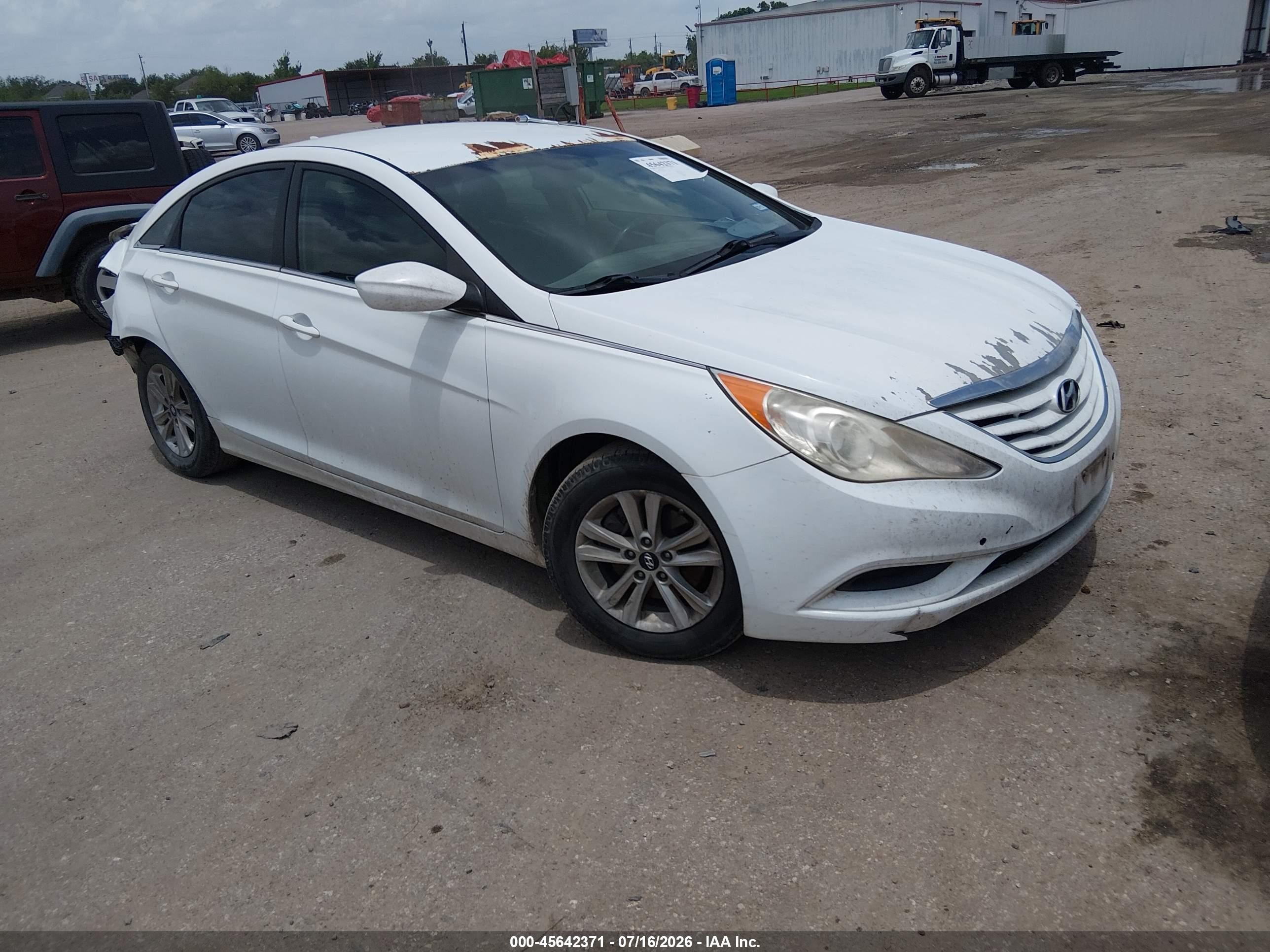 2012 Hyundai Sonata Gls White vin: 5NPEB4AC1CH382479