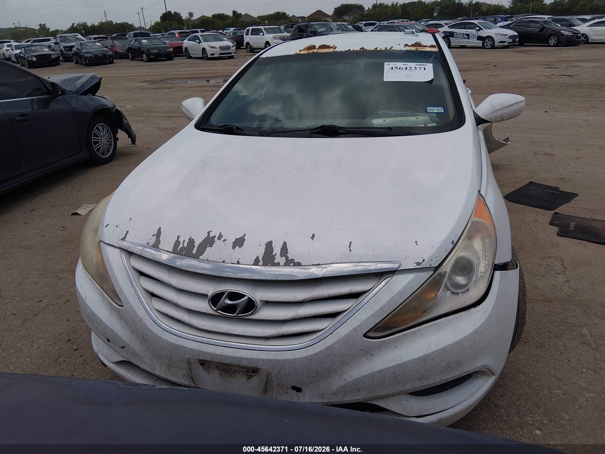 2012 Hyundai Sonata Gls White vin: 5NPEB4AC1CH382479