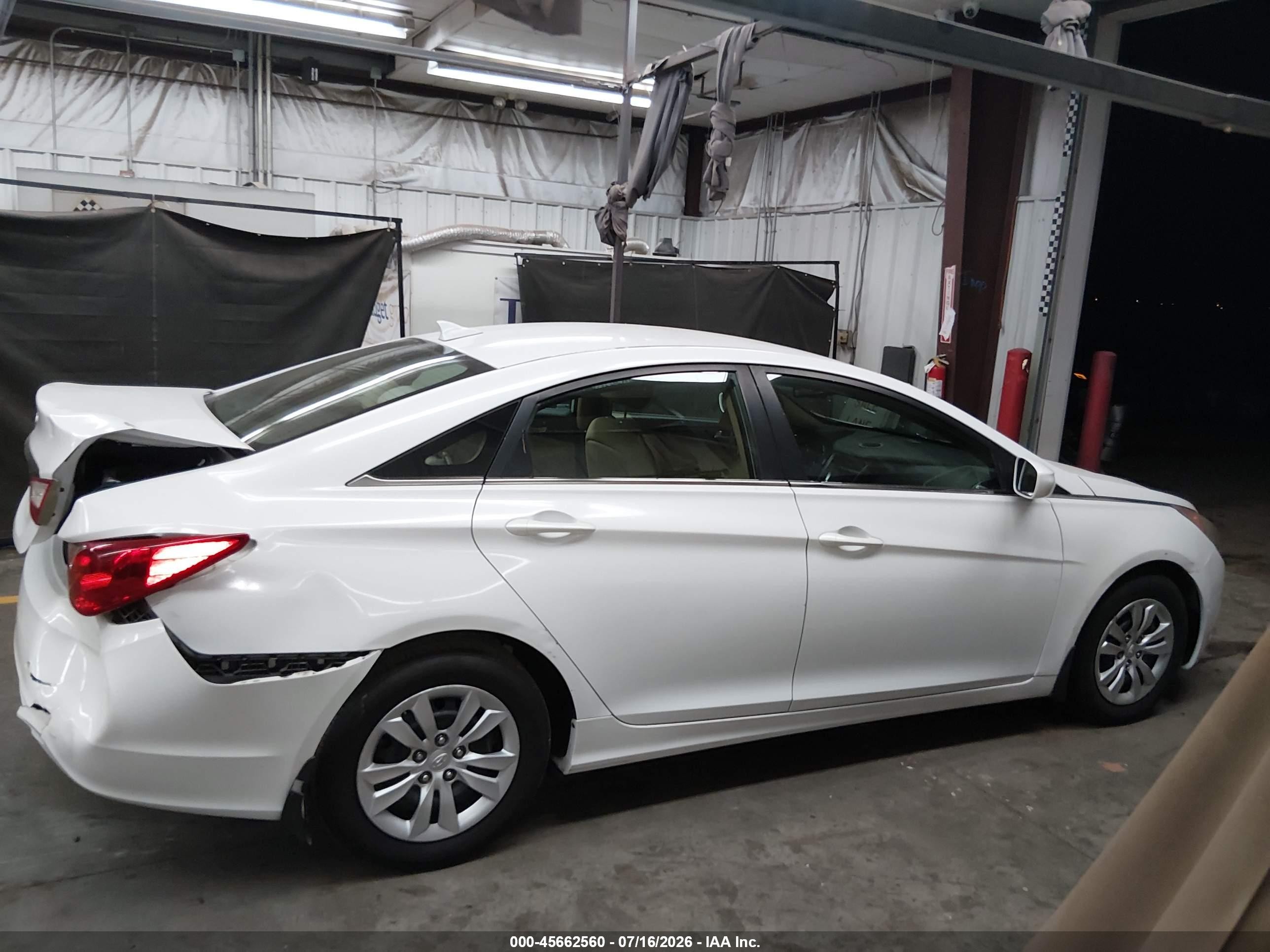 2012 Hyundai Sonata Gls White vin: 5NPEB4AC1CH392820