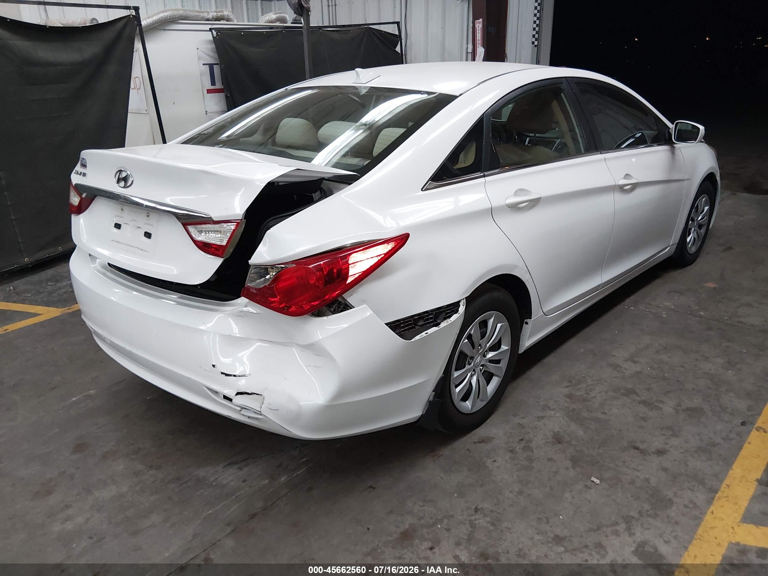 2012 Hyundai Sonata Gls White vin: 5NPEB4AC1CH392820