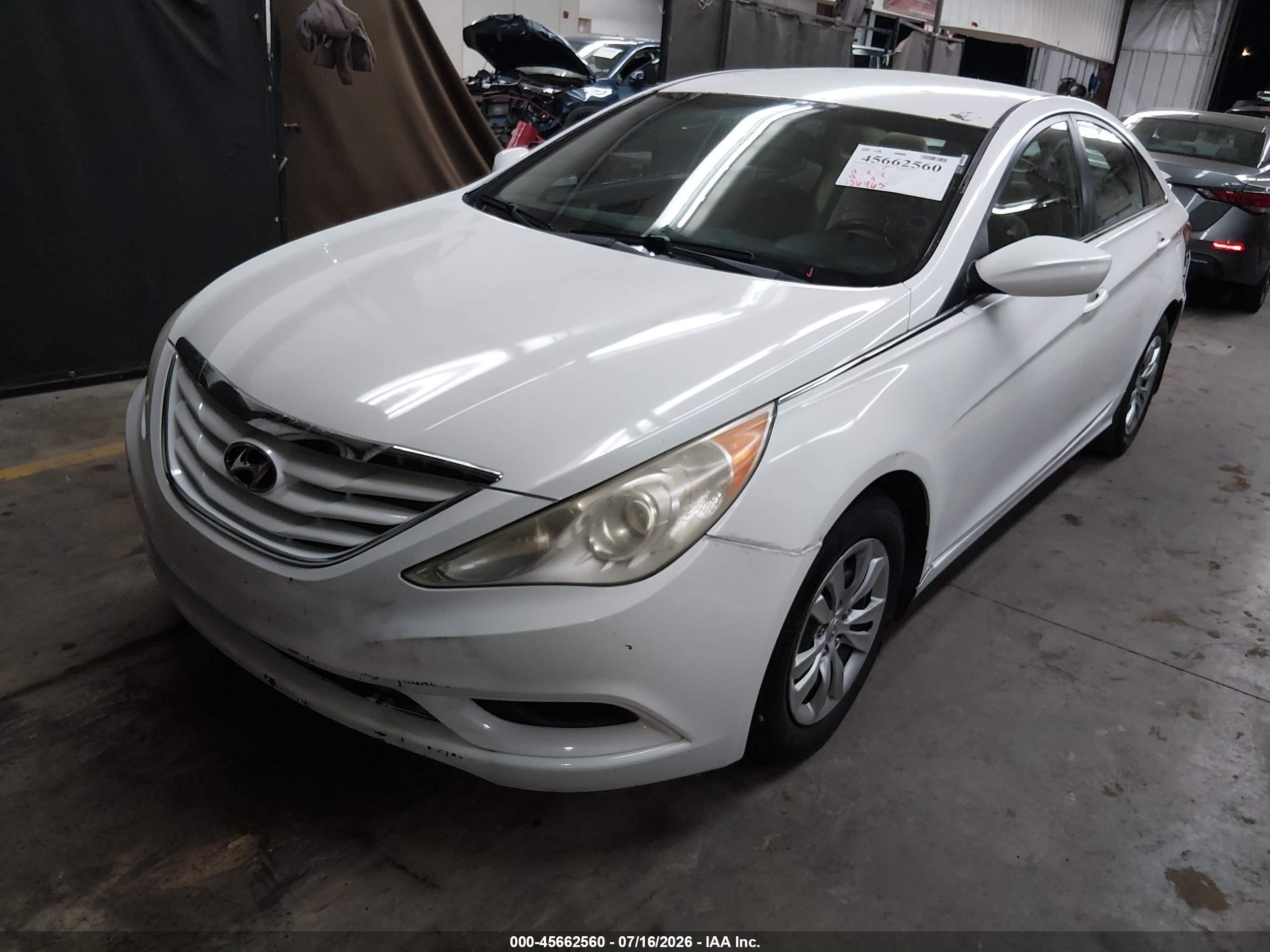 2012 Hyundai Sonata Gls White vin: 5NPEB4AC1CH392820