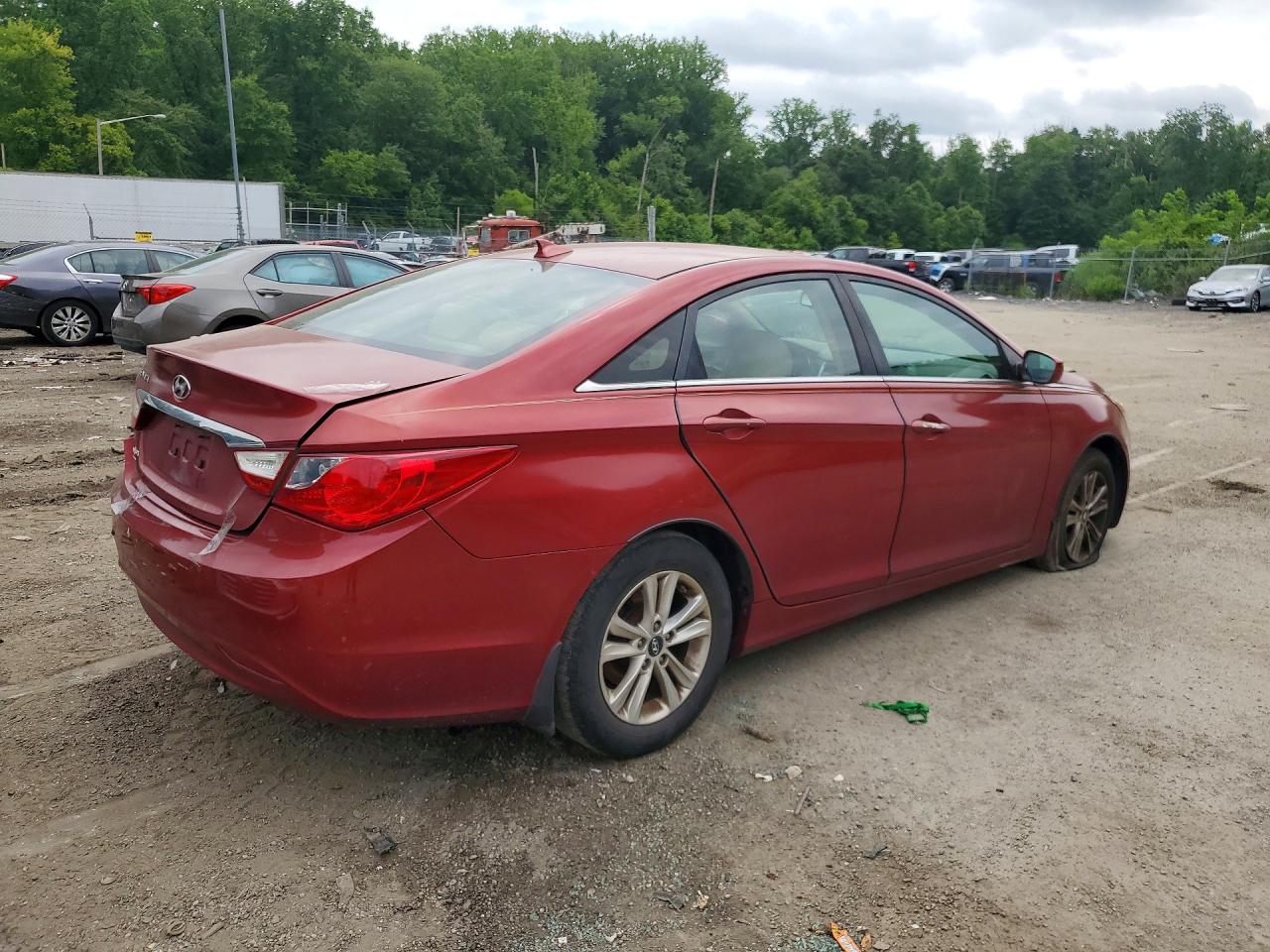 2012 Hyundai Sonata Gls Red vin: 5NPEB4AC1CH428117