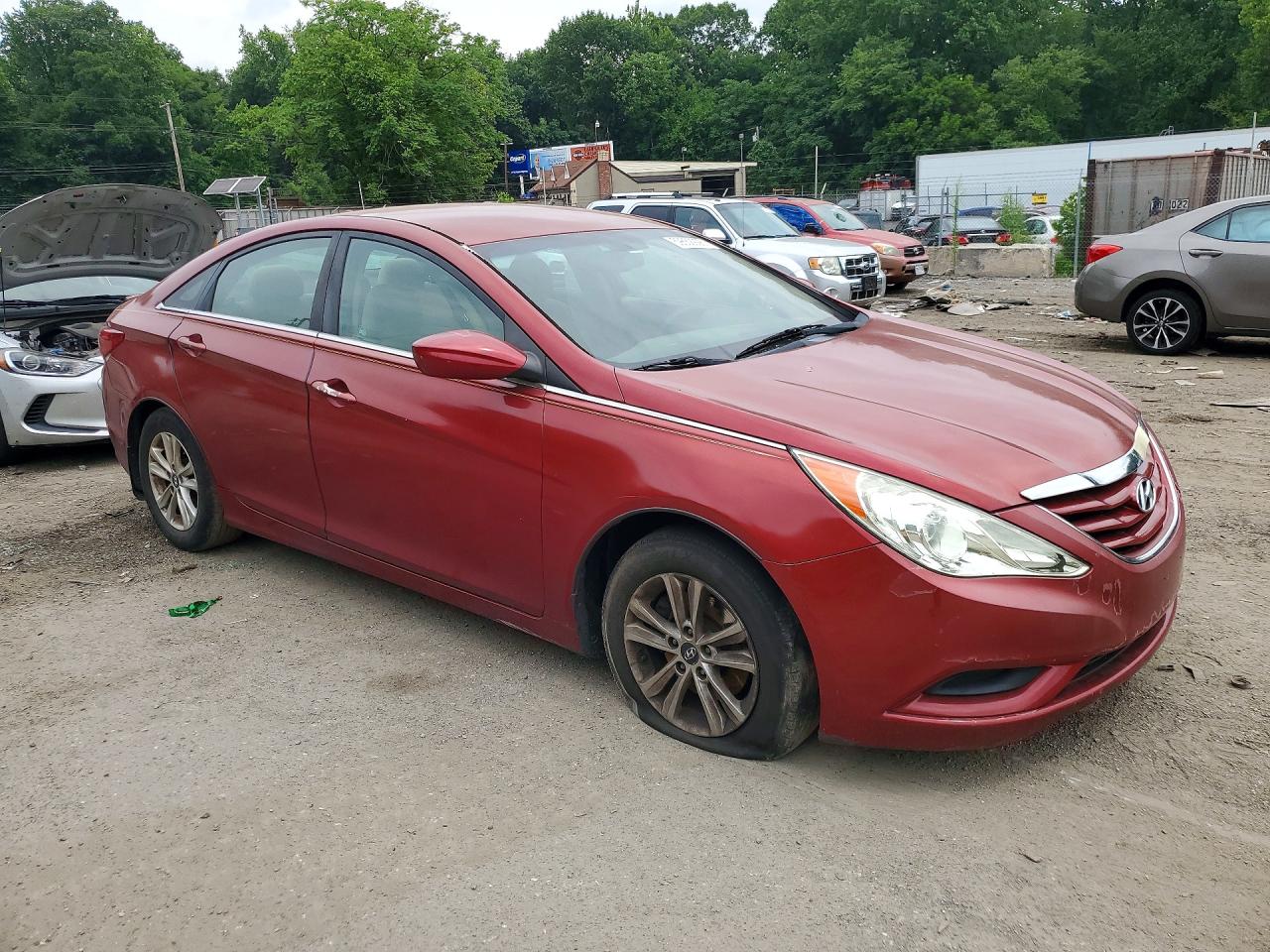 2012 Hyundai Sonata Gls Red vin: 5NPEB4AC1CH428117