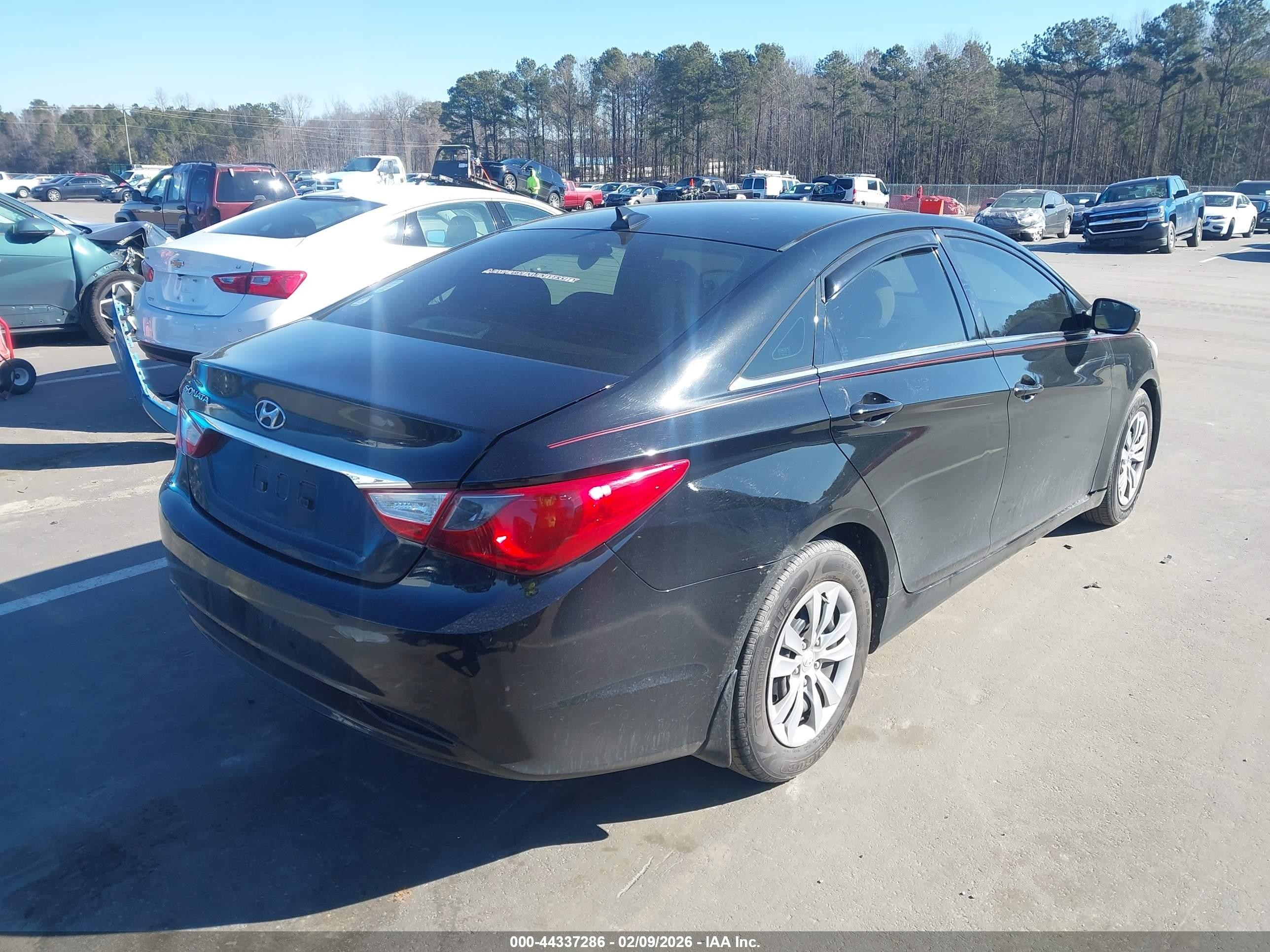 2012 Hyundai Sonata Gls Black vin: 5NPEB4AC1CH434676