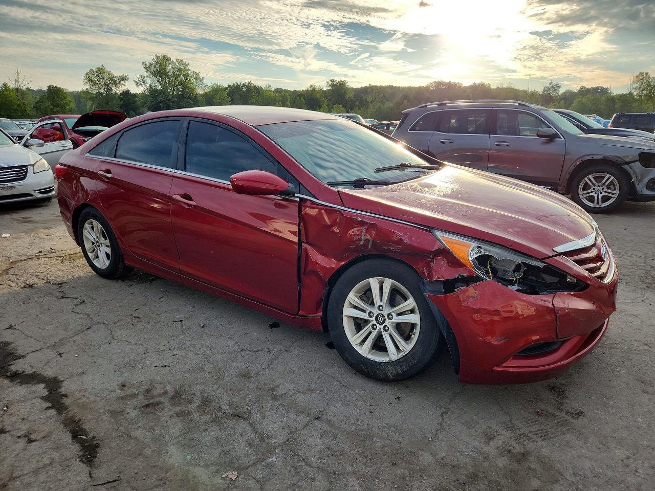 2012 Hyundai Sonata Gls Red vin: 5NPEB4AC1CH438890