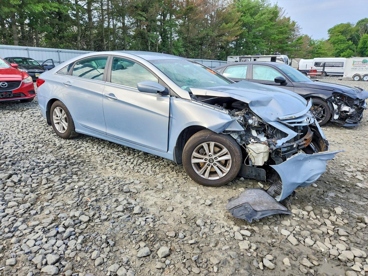 2012 Hyundai Sonata Gls Blue vin: 5NPEB4AC1CH449288