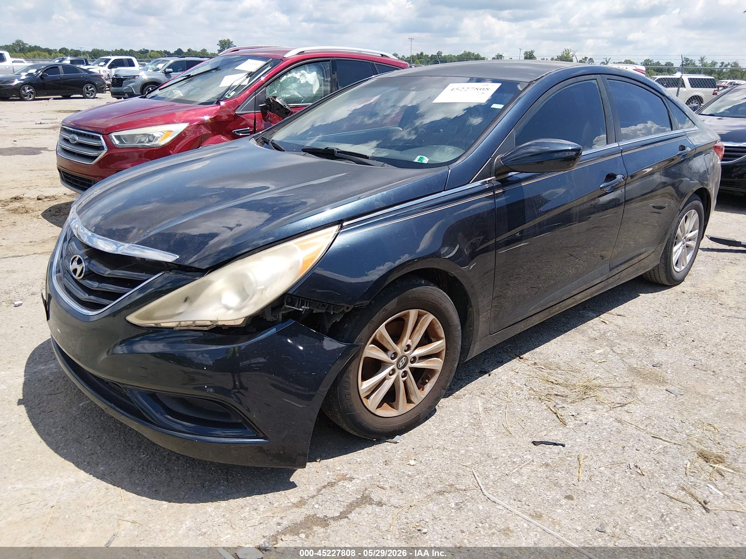 2012 Hyundai Sonata Gls Синий vin: 5NPEB4AC1CH466236