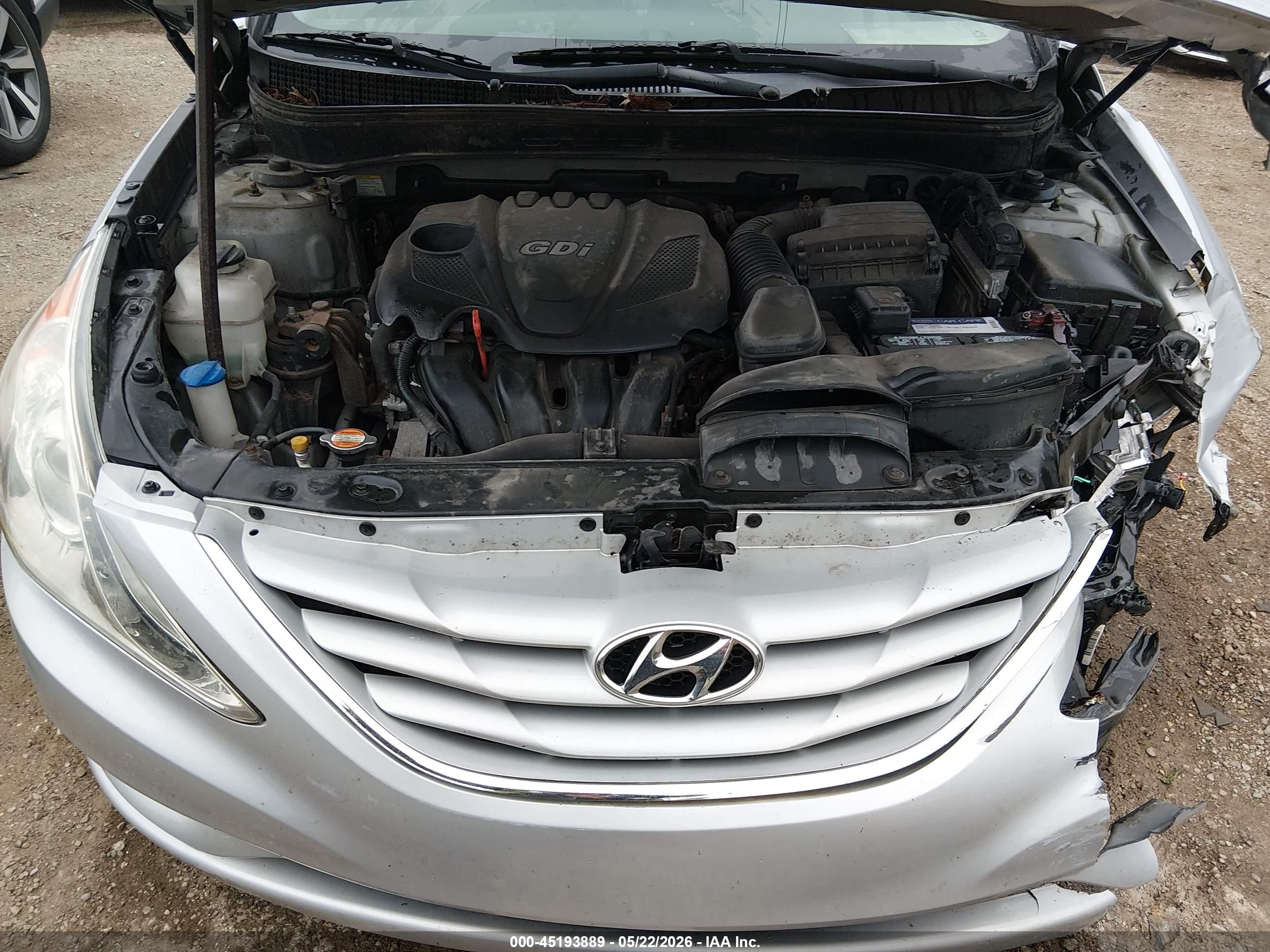 2012 Hyundai Sonata Gls Silver vin: 5NPEB4AC1CH467998