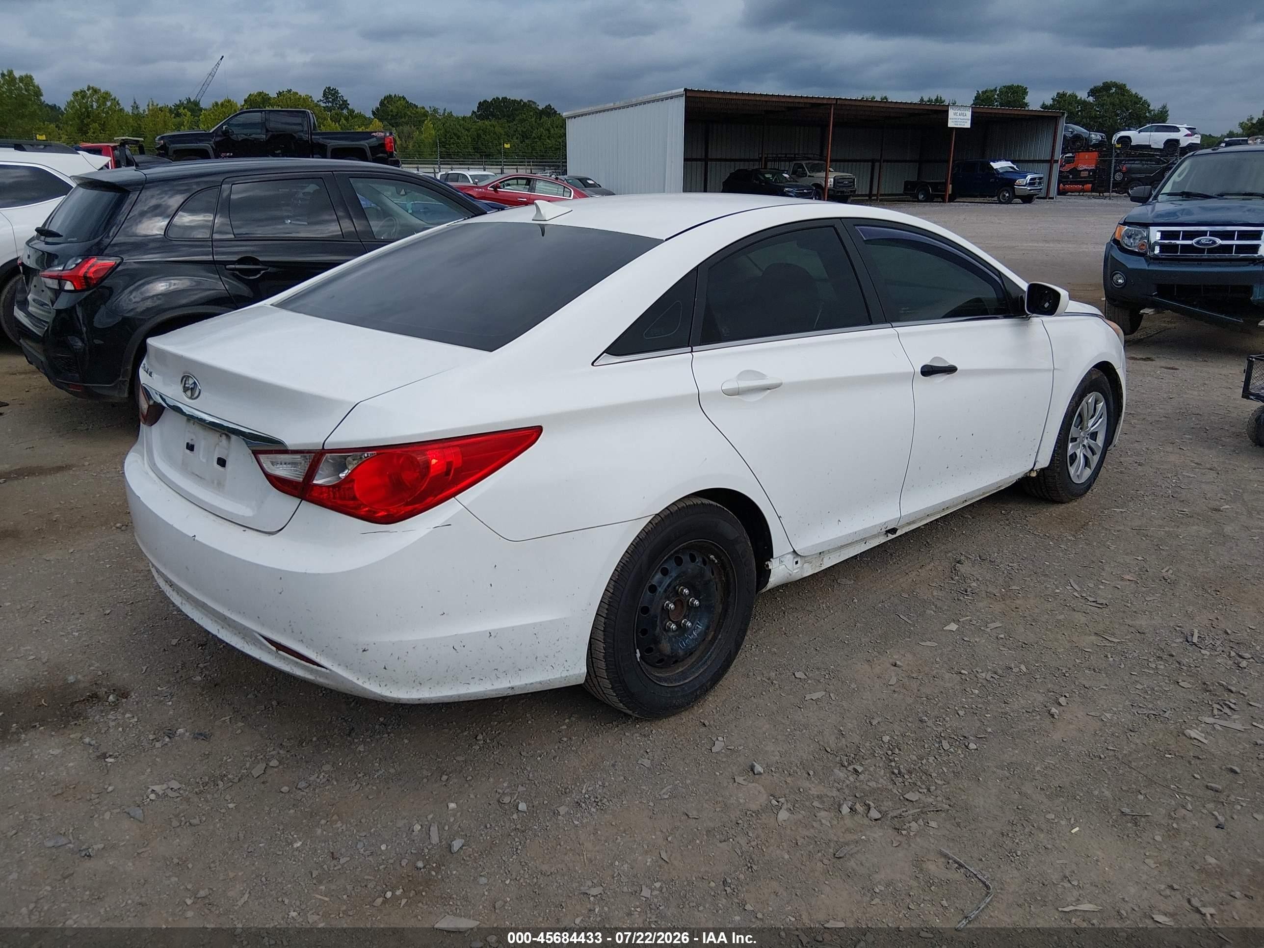 2013 Hyundai Sonata Gls White vin: 5NPEB4AC1DH516960