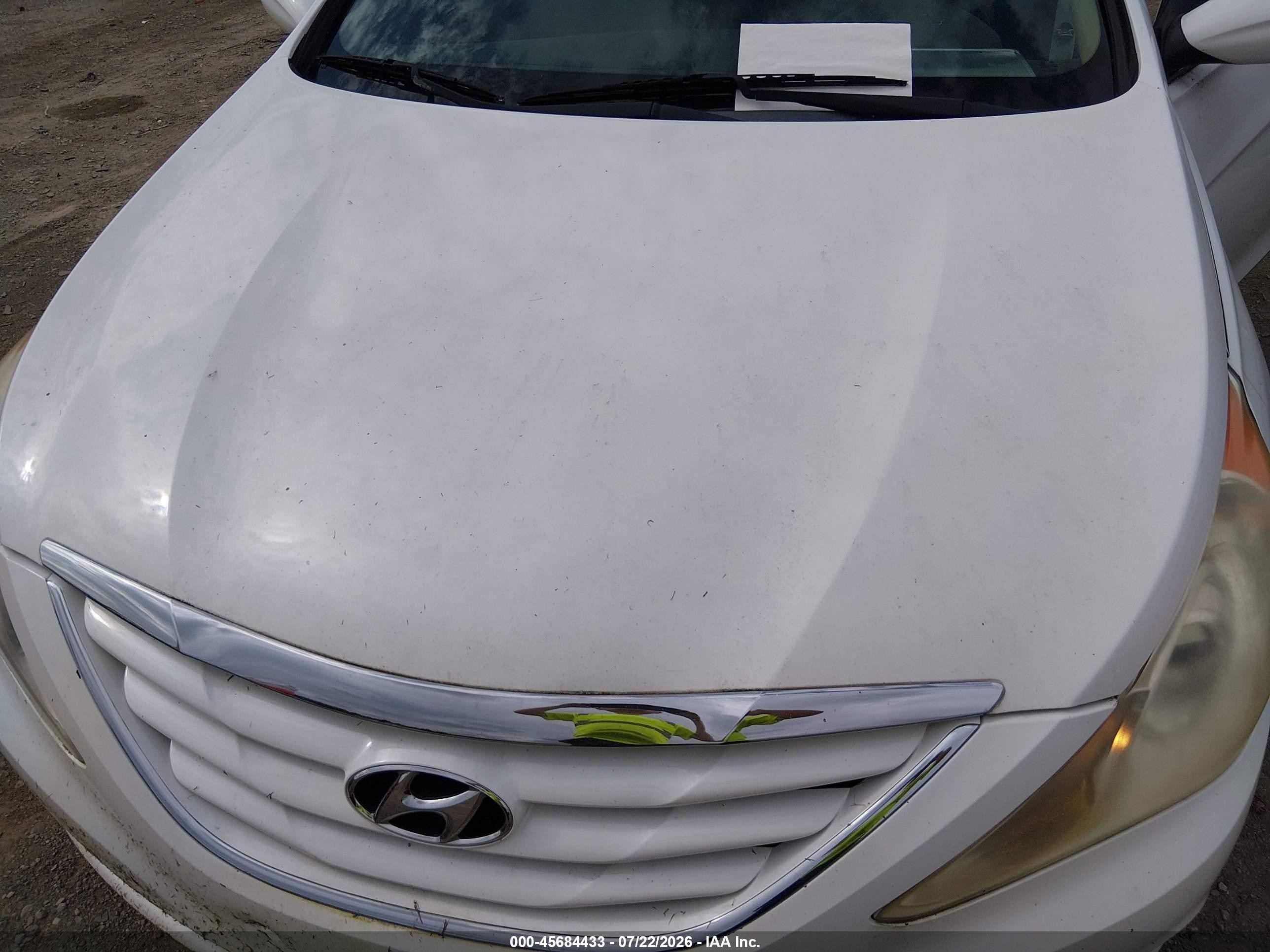 2013 Hyundai Sonata Gls White vin: 5NPEB4AC1DH516960