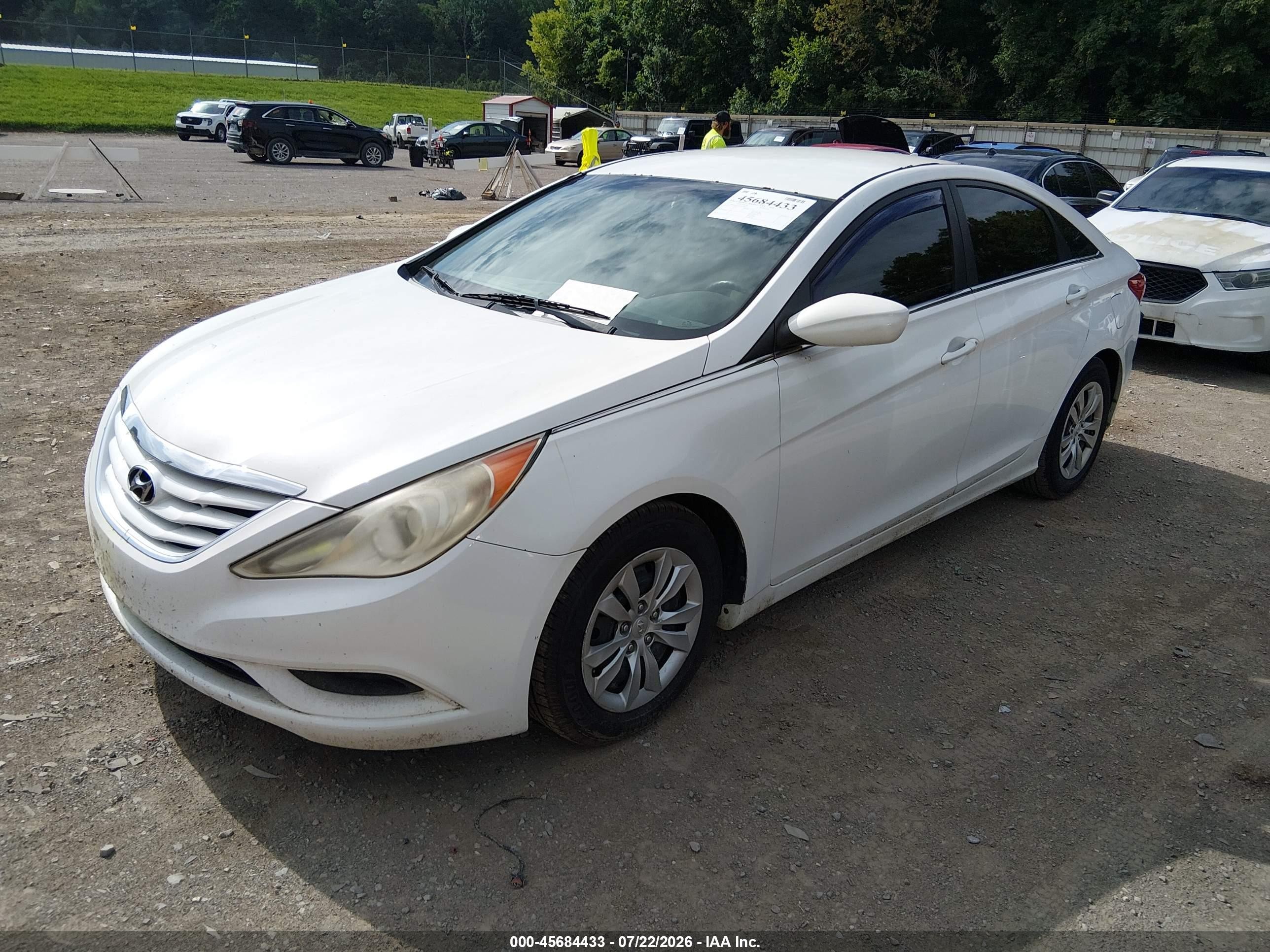 2013 Hyundai Sonata Gls White vin: 5NPEB4AC1DH516960