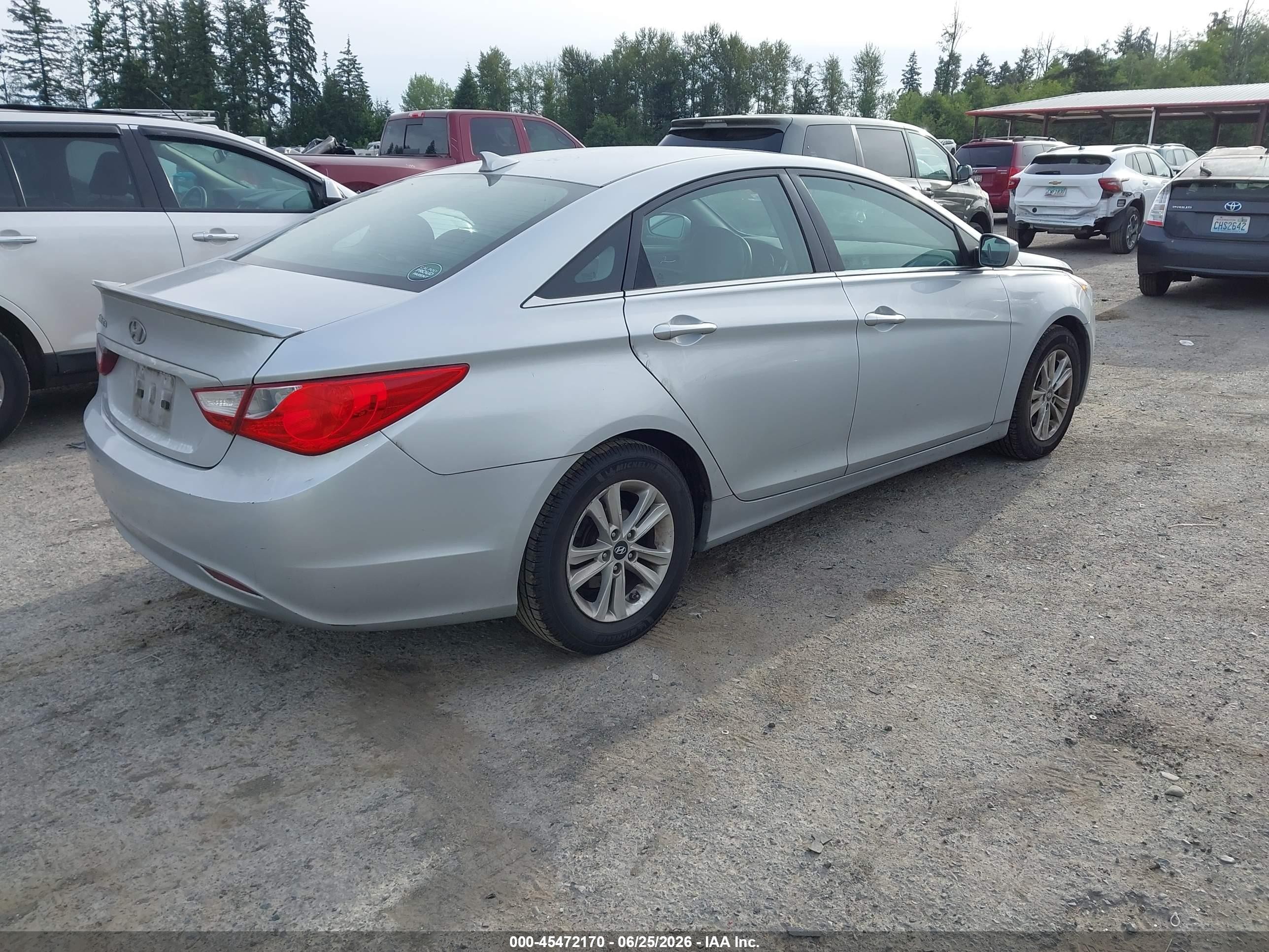 2013 Hyundai Sonata Gls Silver vin: 5NPEB4AC1DH518482