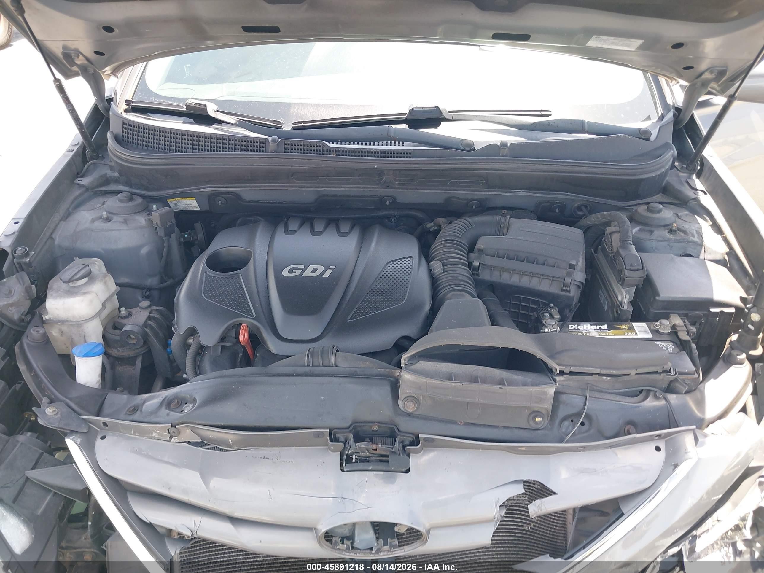 2013 Hyundai Sonata Gls Silver vin: 5NPEB4AC1DH557346