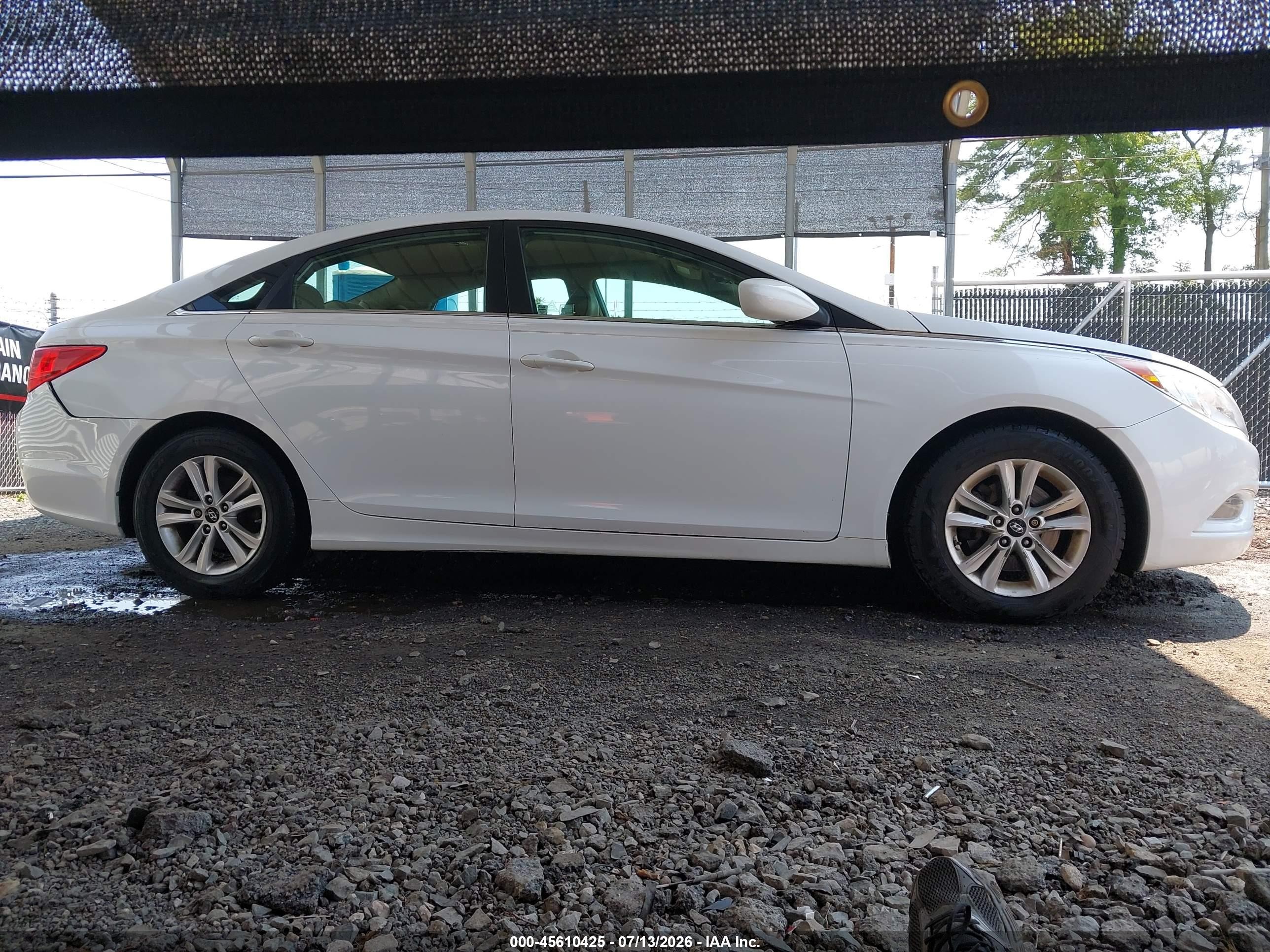 2013 Hyundai Sonata Gls White vin: 5NPEB4AC1DH604942