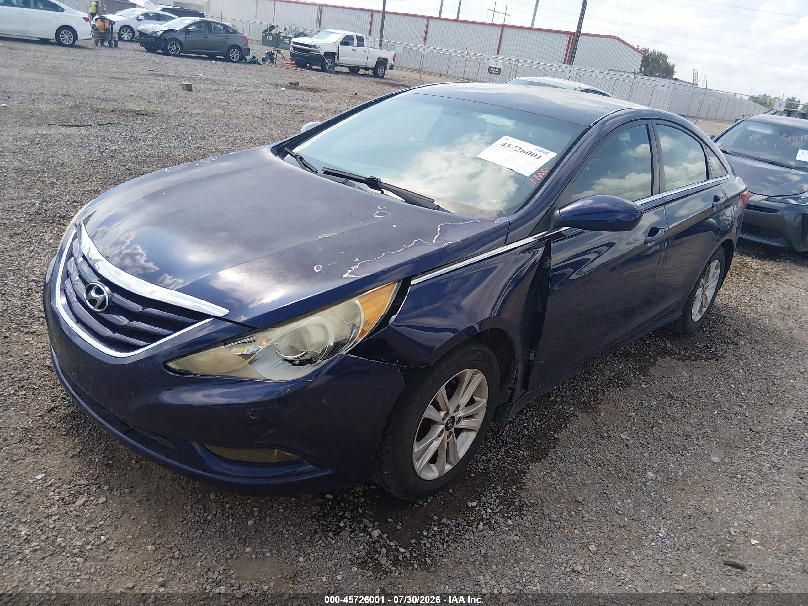 2013 Hyundai Sonata Gls Blue vin: 5NPEB4AC1DH637892