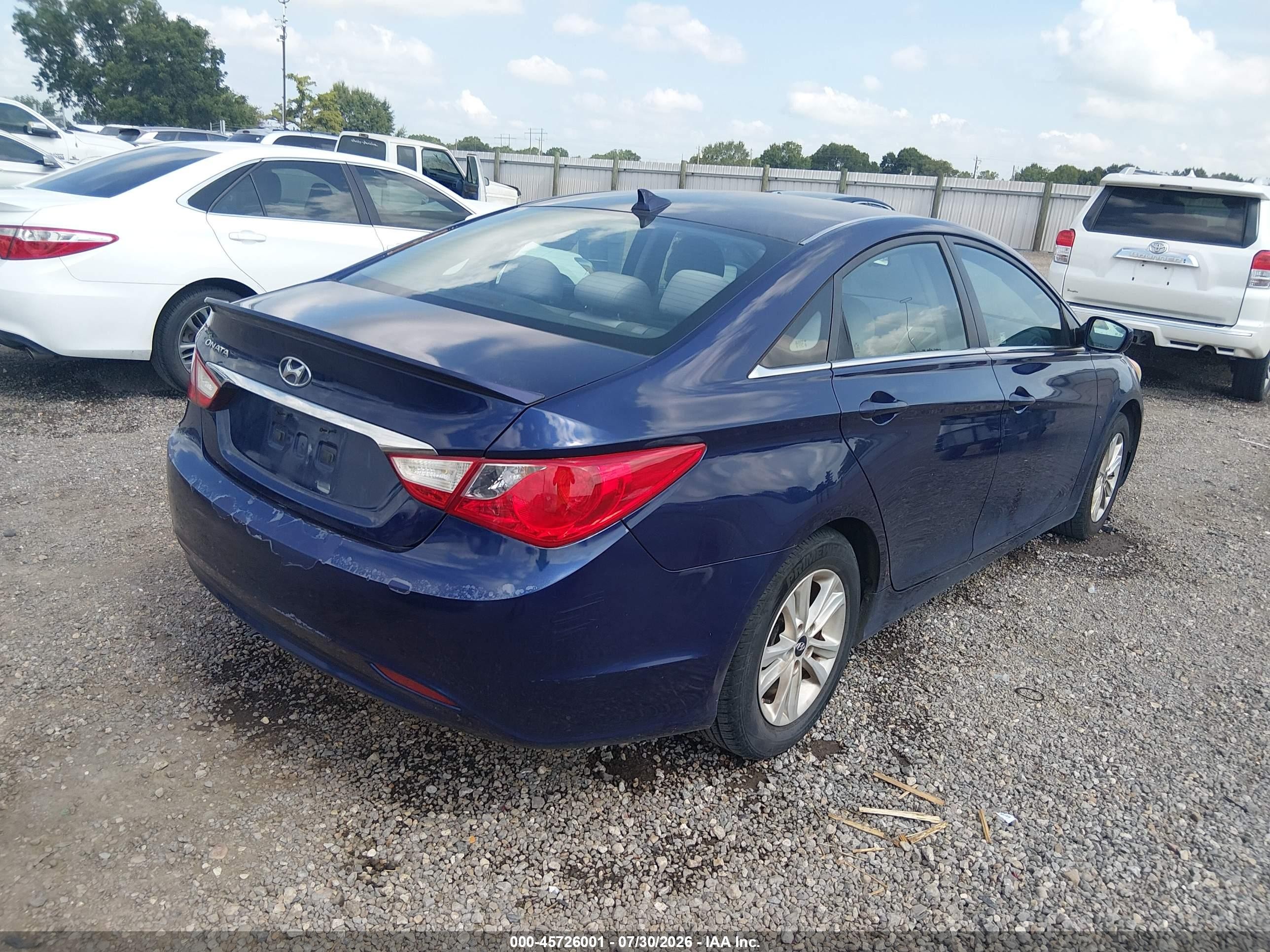 2013 Hyundai Sonata Gls Blue vin: 5NPEB4AC1DH637892