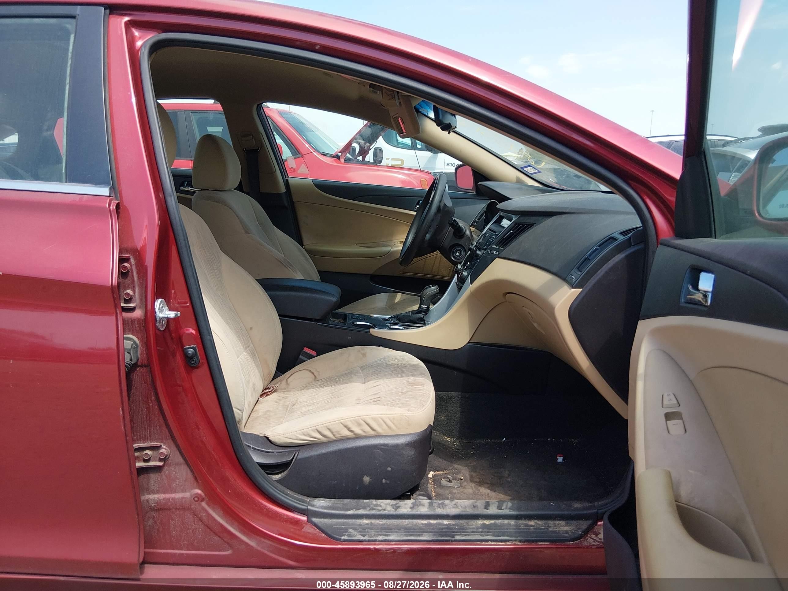 2013 Hyundai Sonata Gls Red vin: 5NPEB4AC1DH650318