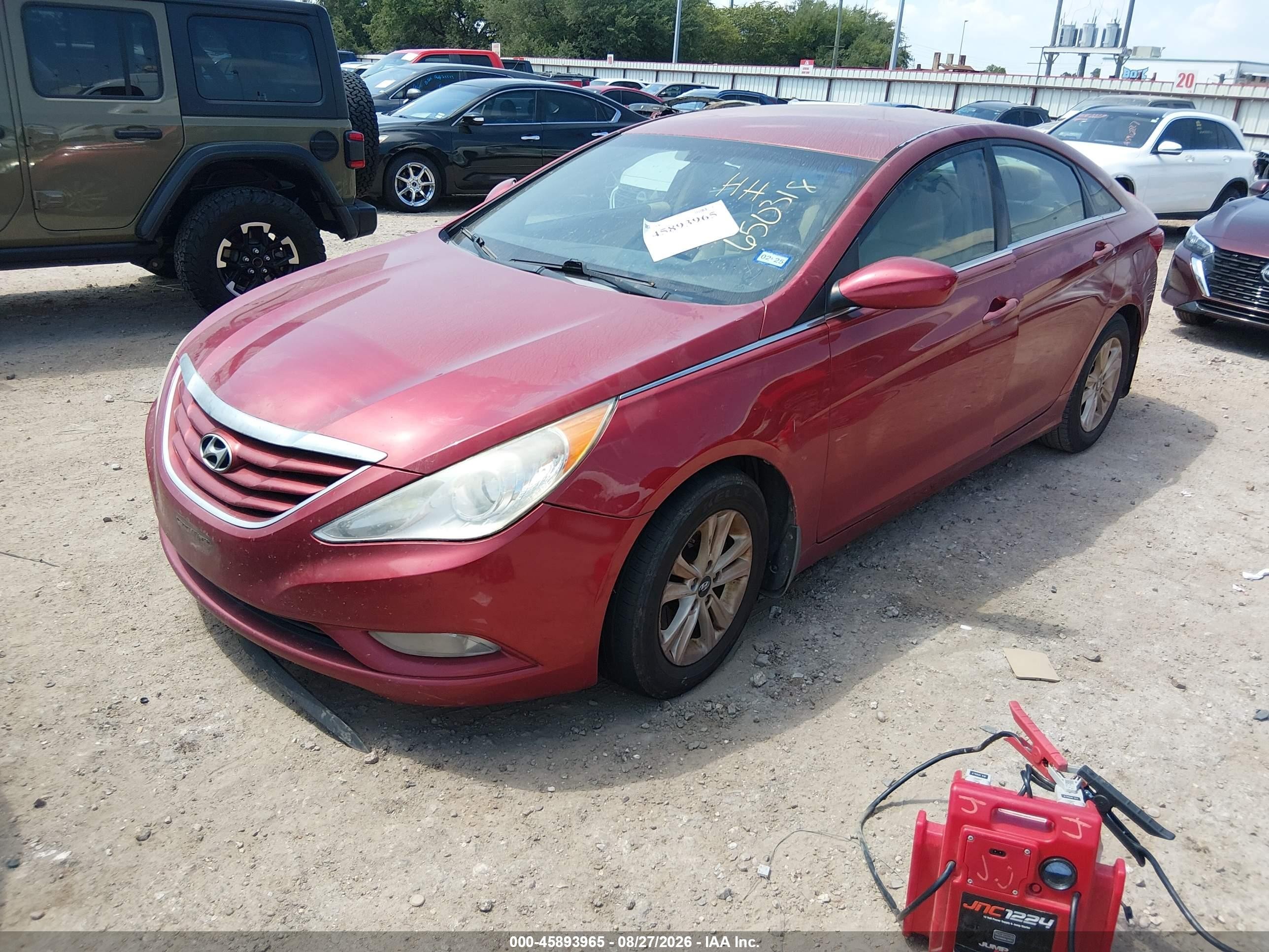 2013 Hyundai Sonata Gls Red vin: 5NPEB4AC1DH650318