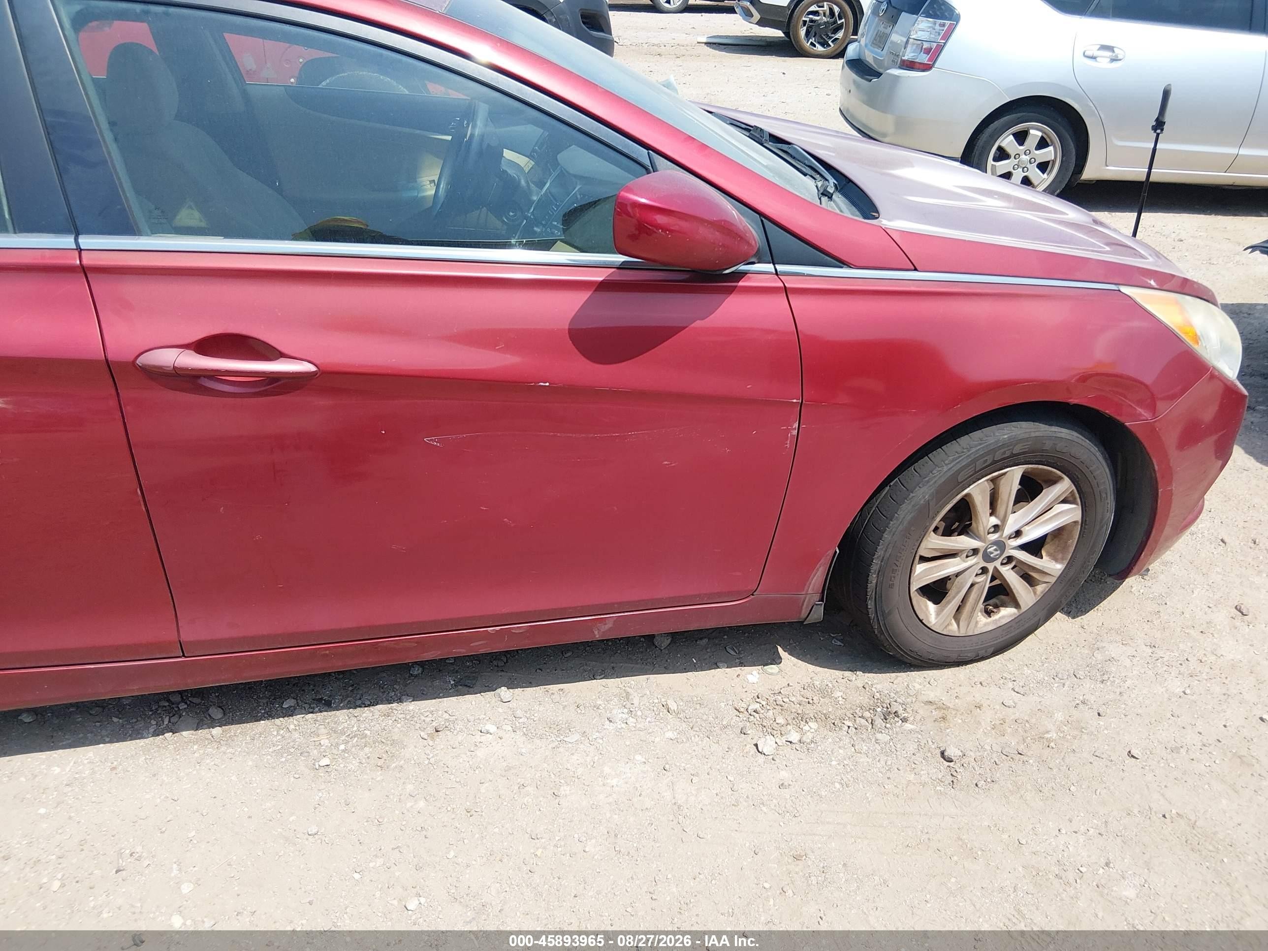 2013 Hyundai Sonata Gls Red vin: 5NPEB4AC1DH650318