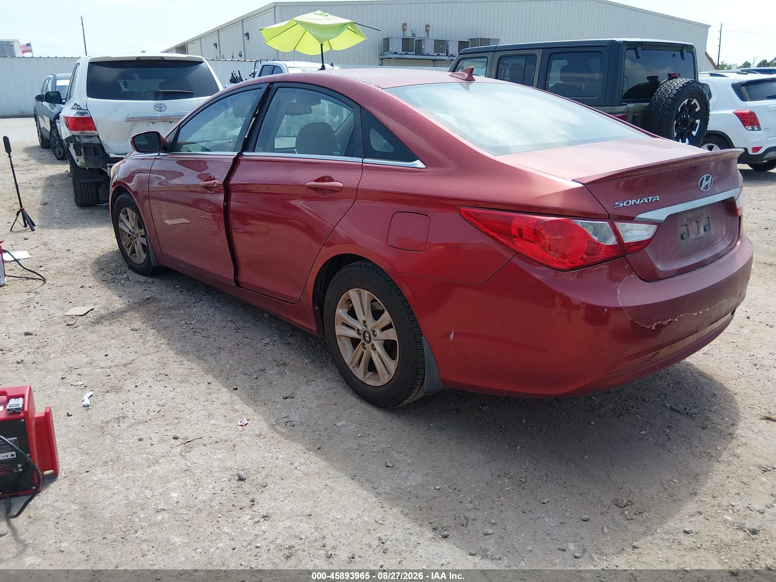 2013 Hyundai Sonata Gls Red vin: 5NPEB4AC1DH650318