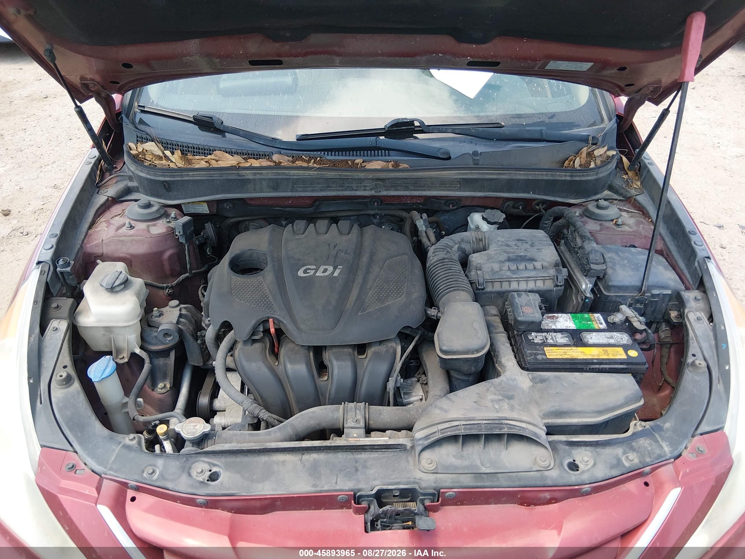 2013 Hyundai Sonata Gls Red vin: 5NPEB4AC1DH650318