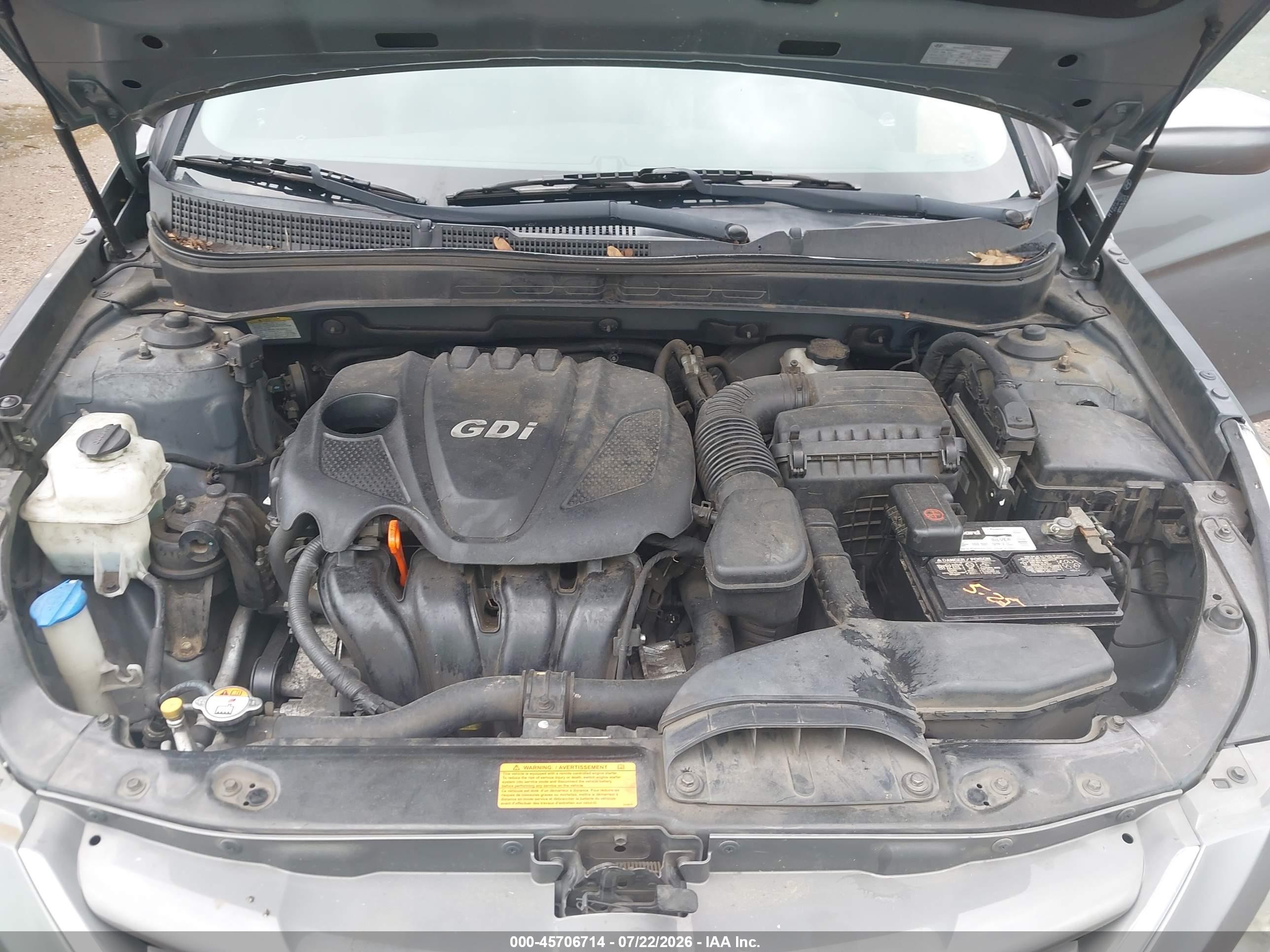 2013 Hyundai Sonata Gls Gray vin: 5NPEB4AC1DH664185
