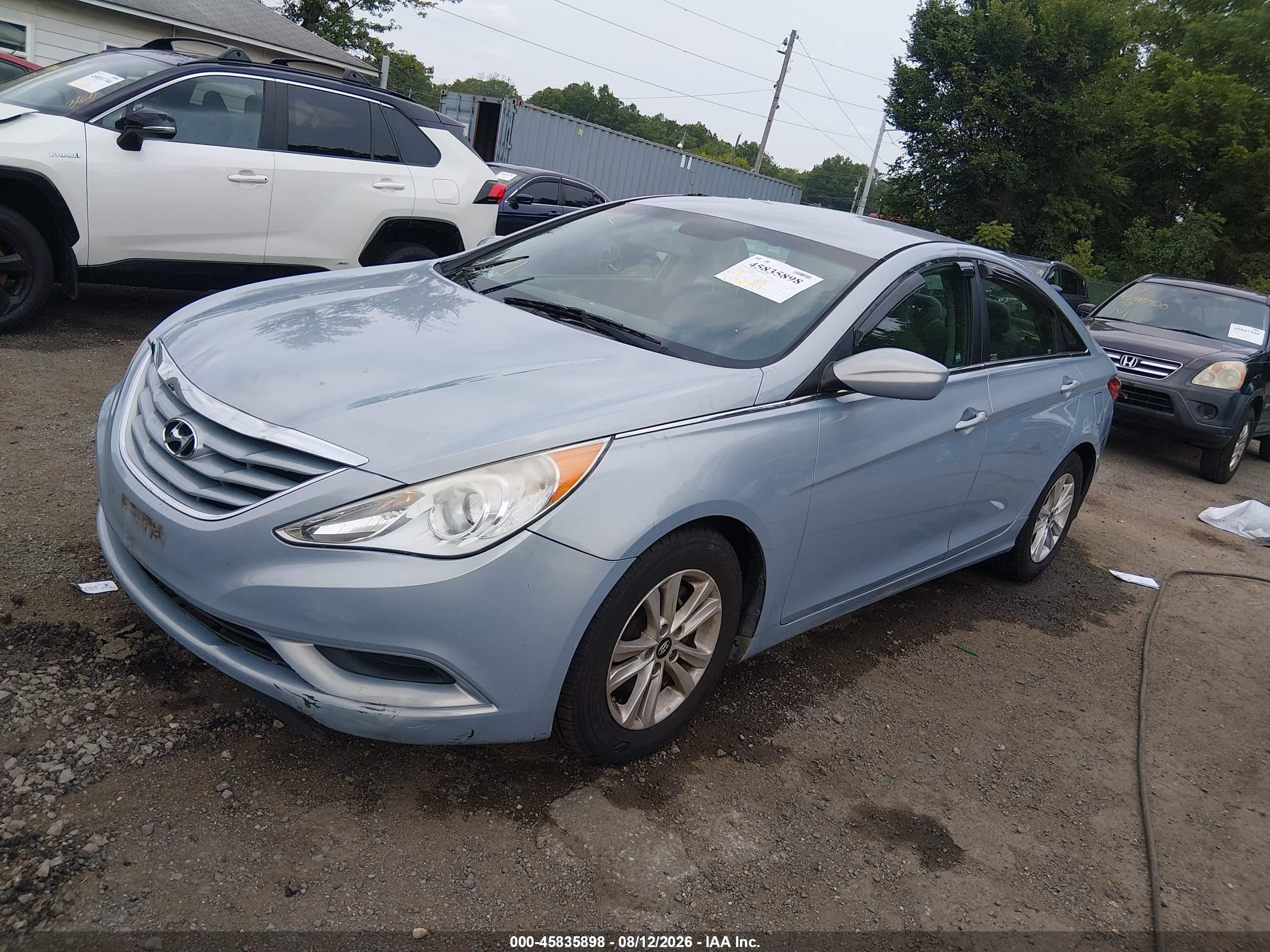 2013 Hyundai Sonata Gls Light Blue vin: 5NPEB4AC1DH683433