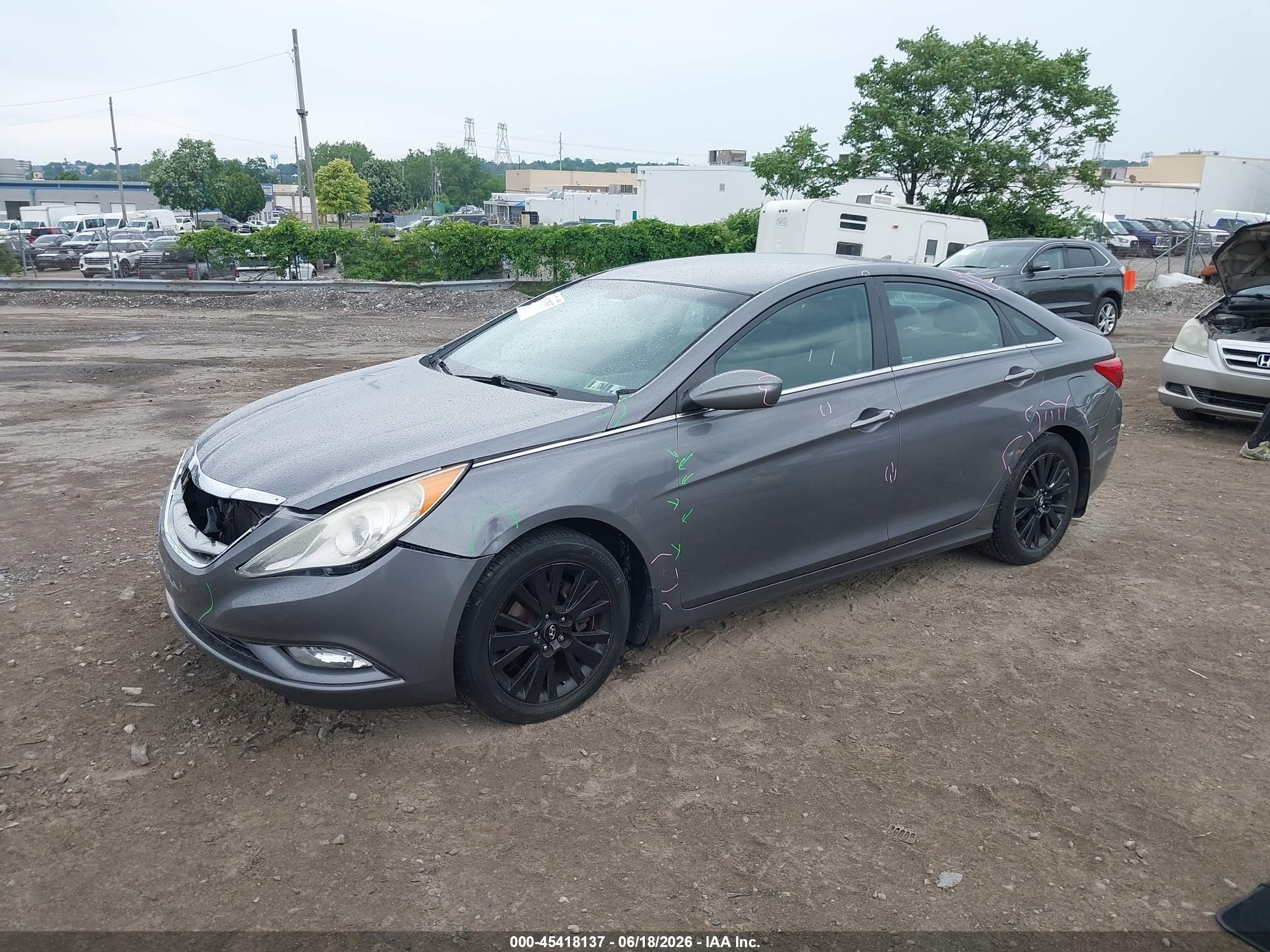 2013 Hyundai Sonata Gls Gray vin: 5NPEB4AC1DH689779