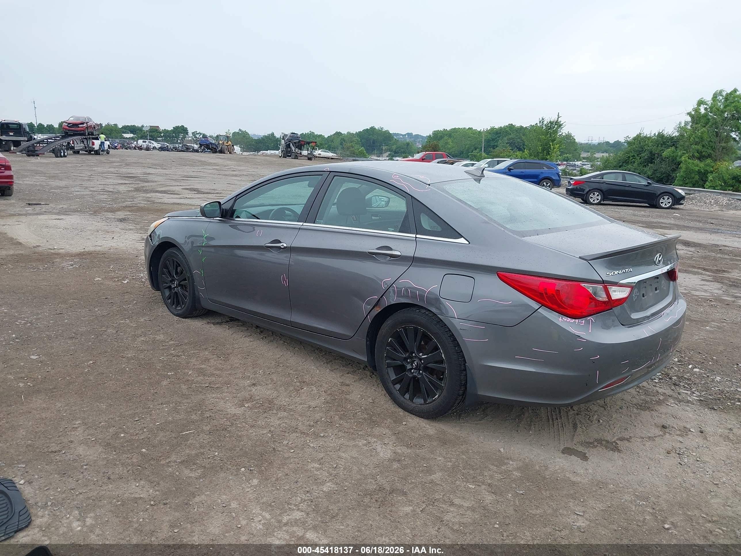 2013 Hyundai Sonata Gls Gray vin: 5NPEB4AC1DH689779