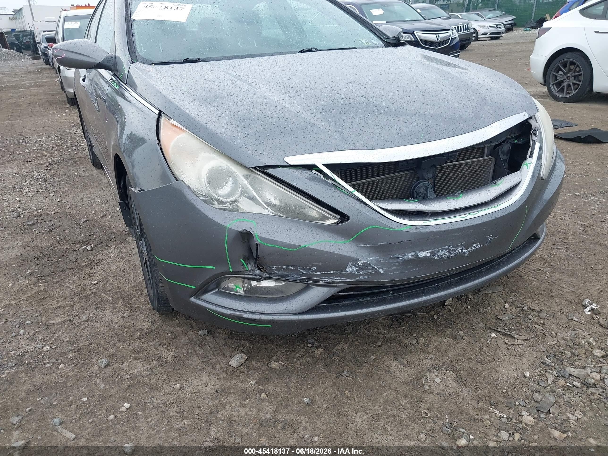 2013 Hyundai Sonata Gls Gray vin: 5NPEB4AC1DH689779