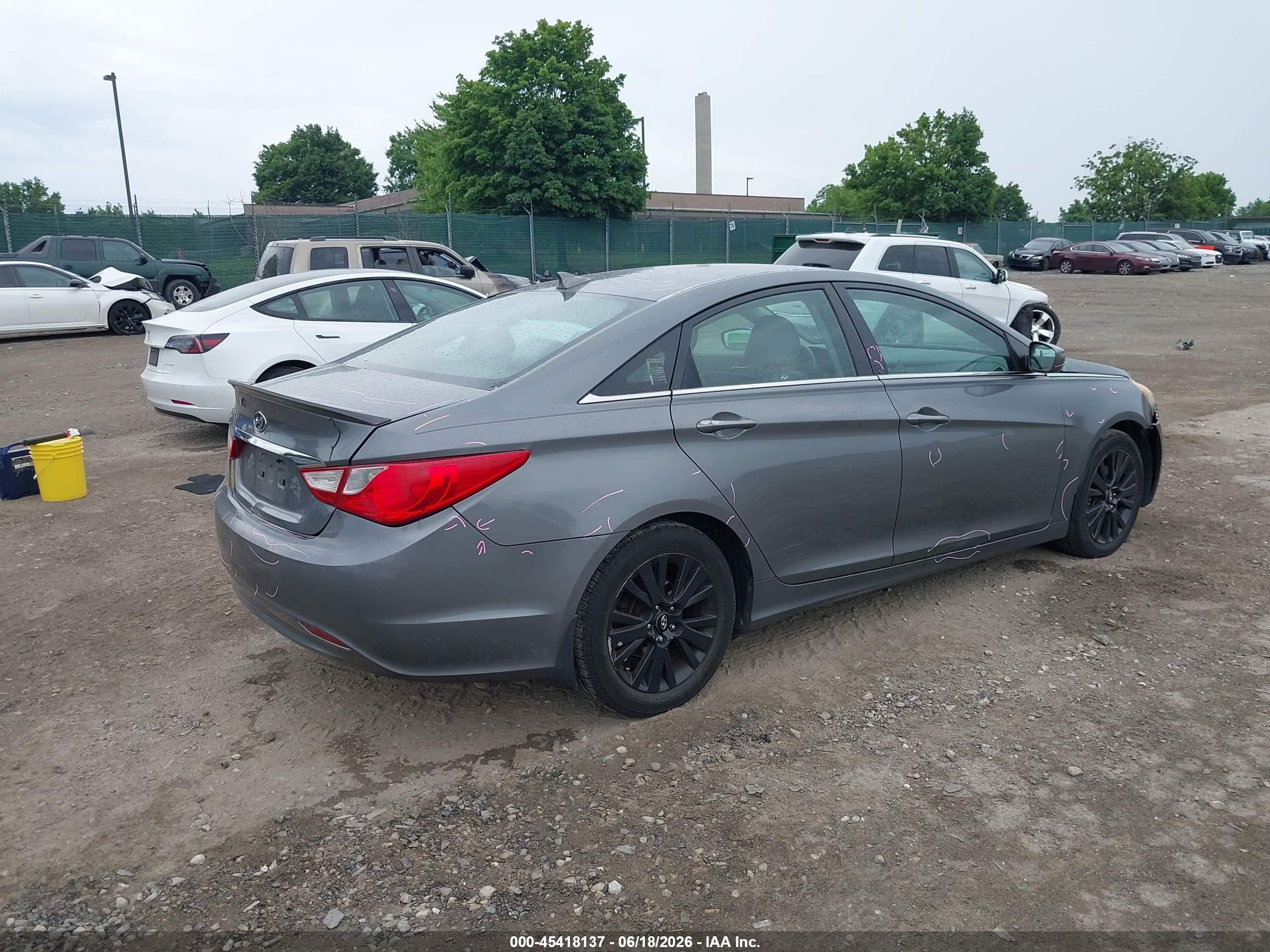 2013 Hyundai Sonata Gls Gray vin: 5NPEB4AC1DH689779