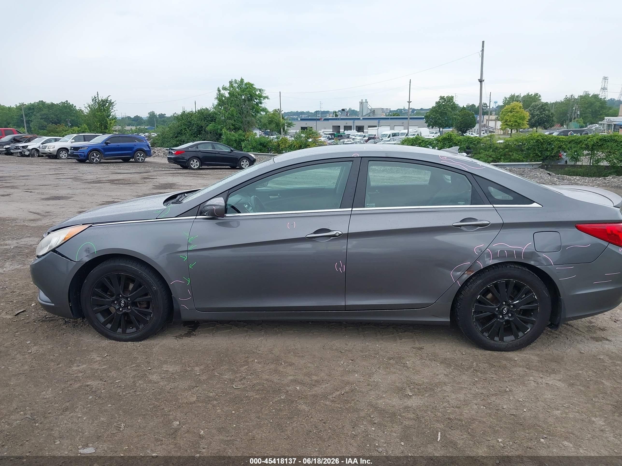 2013 Hyundai Sonata Gls Gray vin: 5NPEB4AC1DH689779