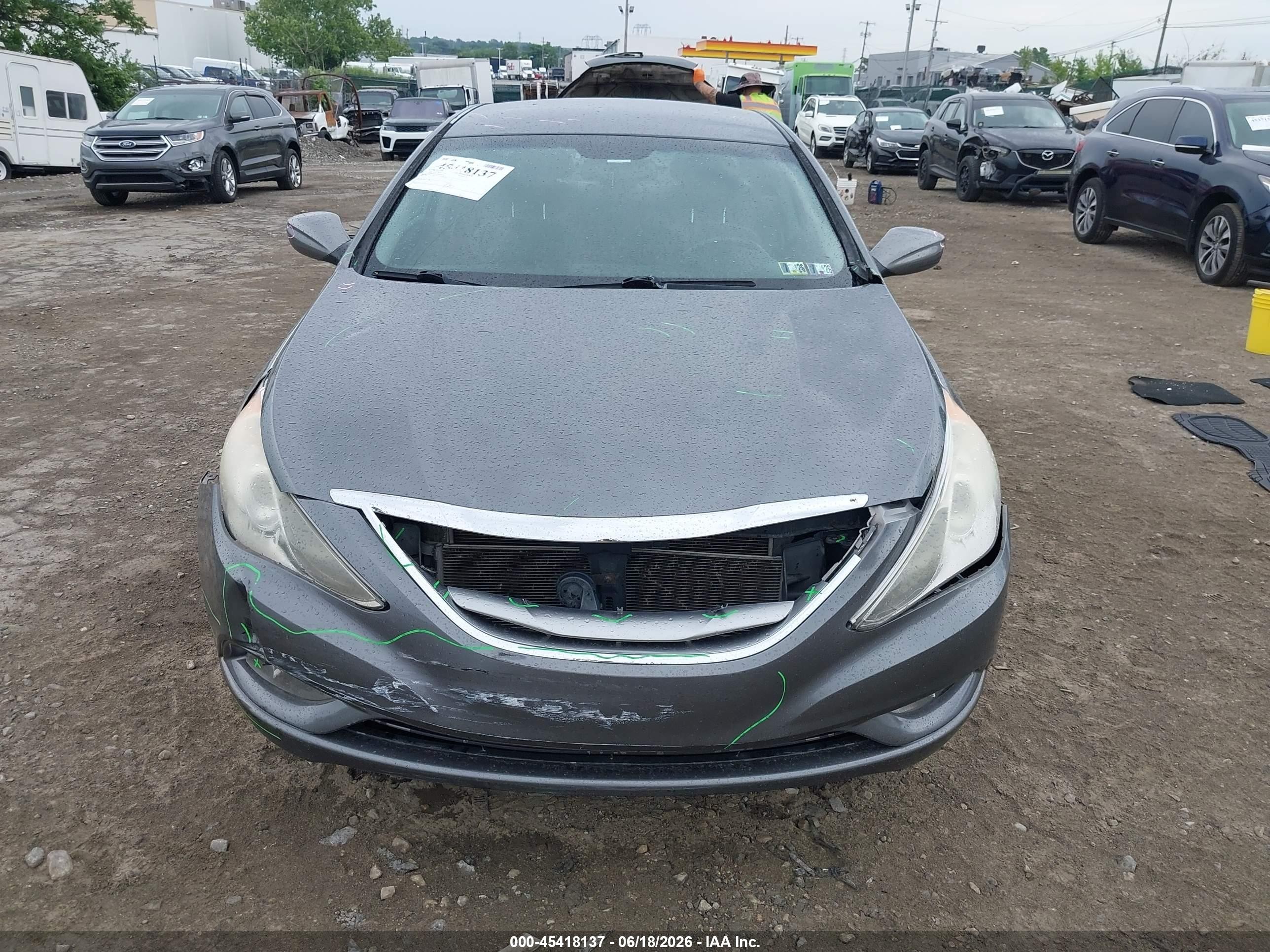 2013 Hyundai Sonata Gls Gray vin: 5NPEB4AC1DH689779