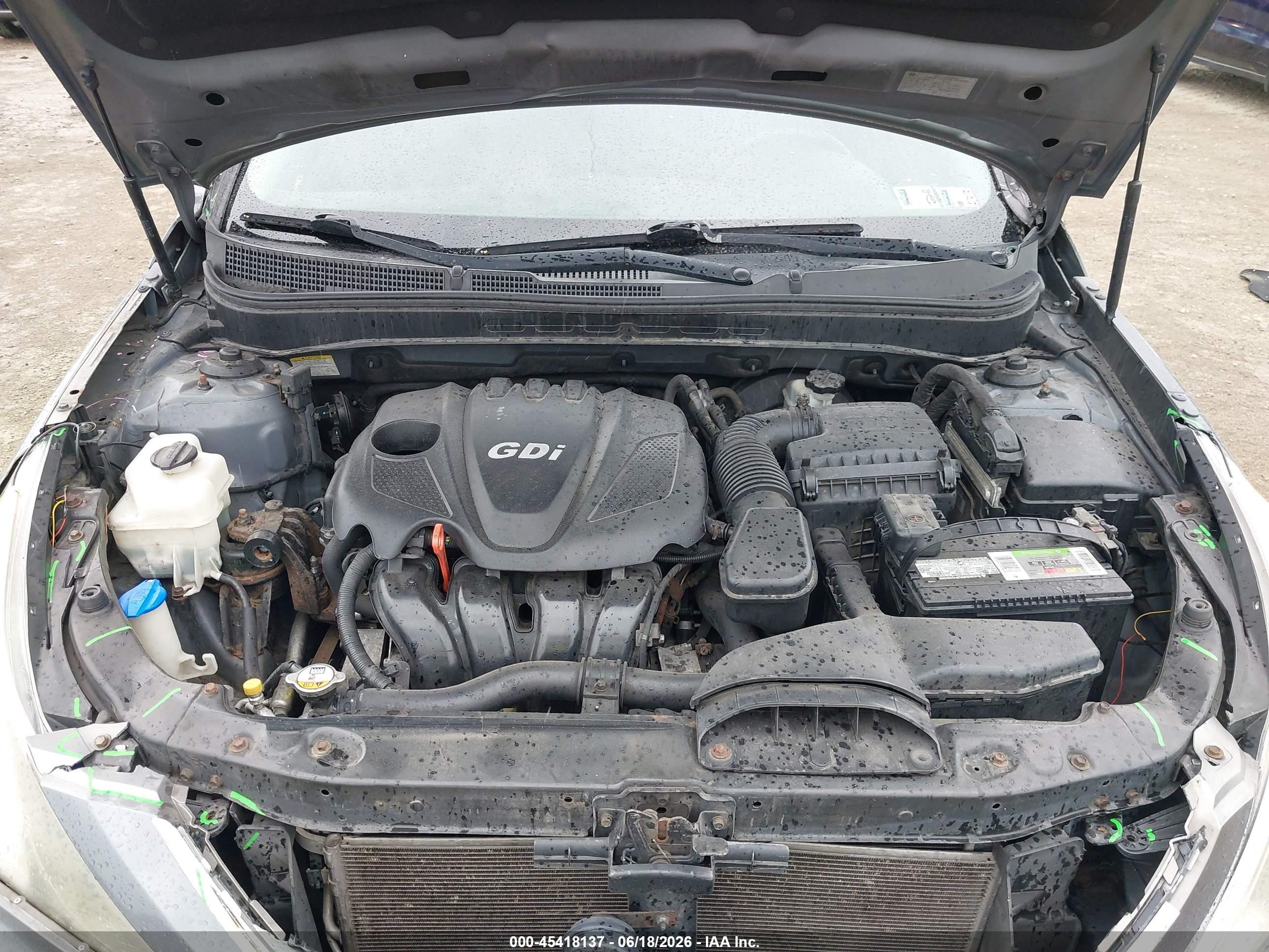 2013 Hyundai Sonata Gls Gray vin: 5NPEB4AC1DH689779