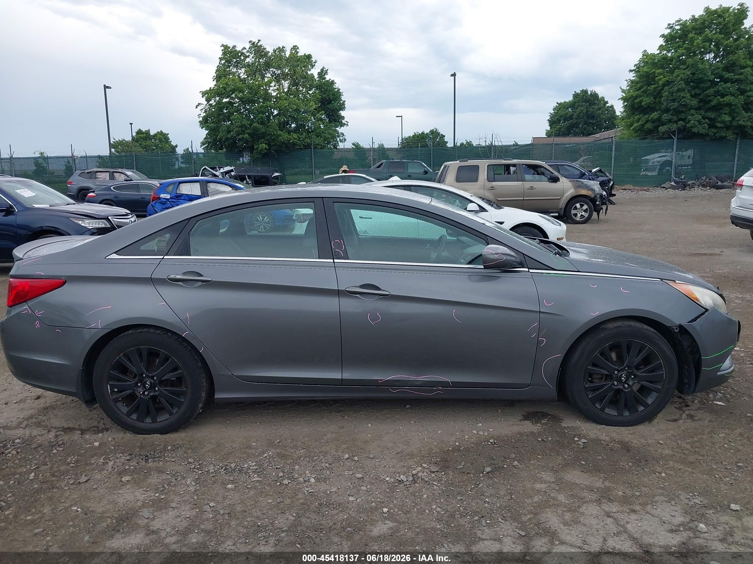 2013 Hyundai Sonata Gls Gray vin: 5NPEB4AC1DH689779