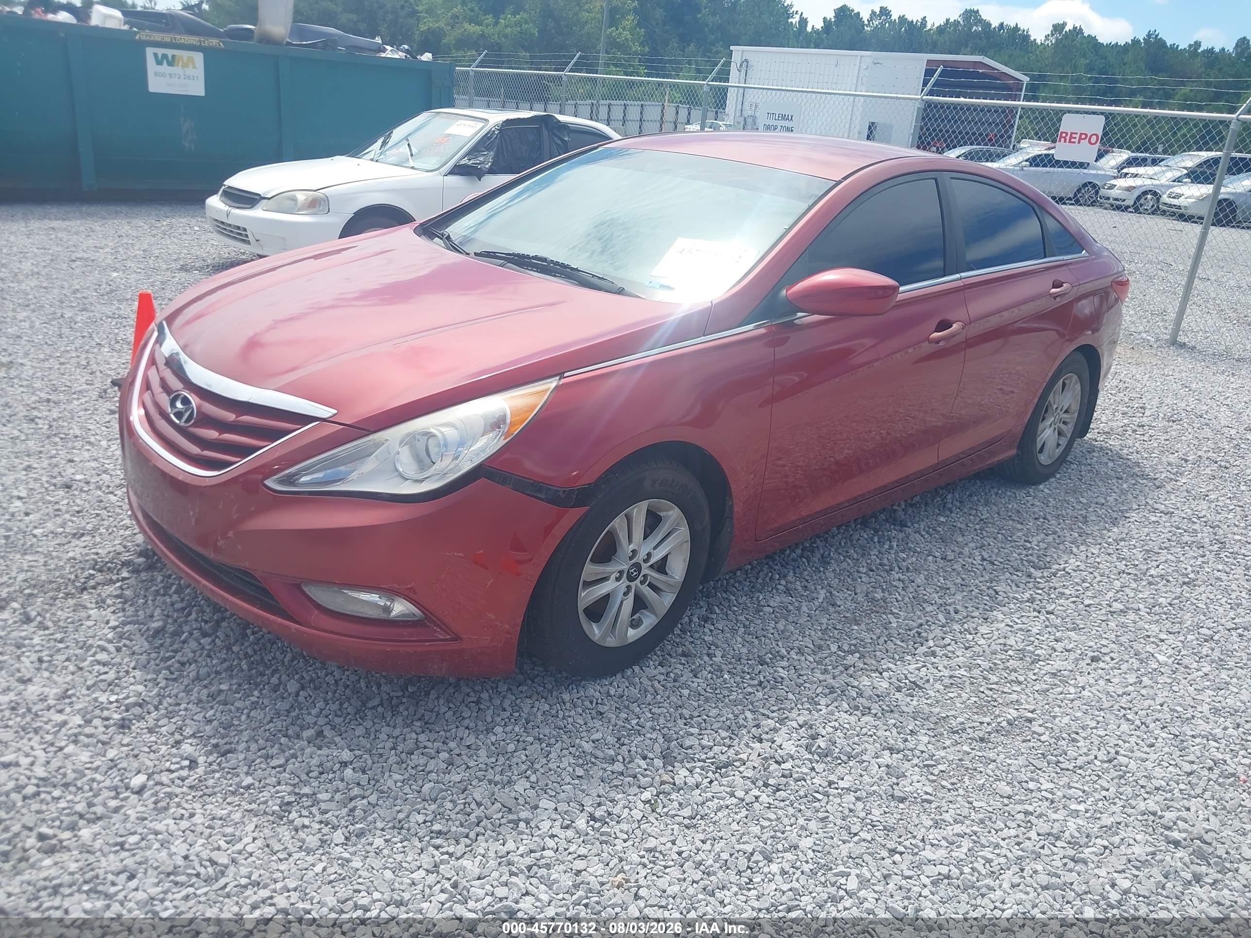 2013 Hyundai Sonata Gls Red vin: 5NPEB4AC1DH720884