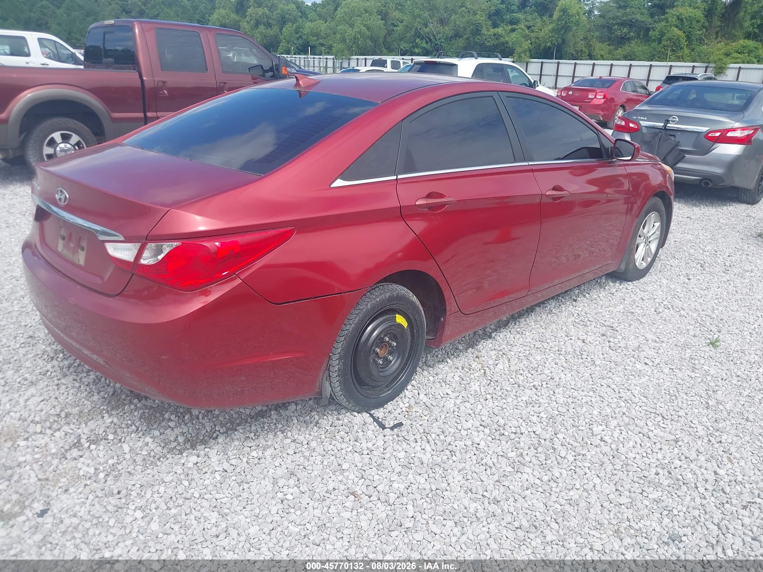 2013 Hyundai Sonata Gls Red vin: 5NPEB4AC1DH720884