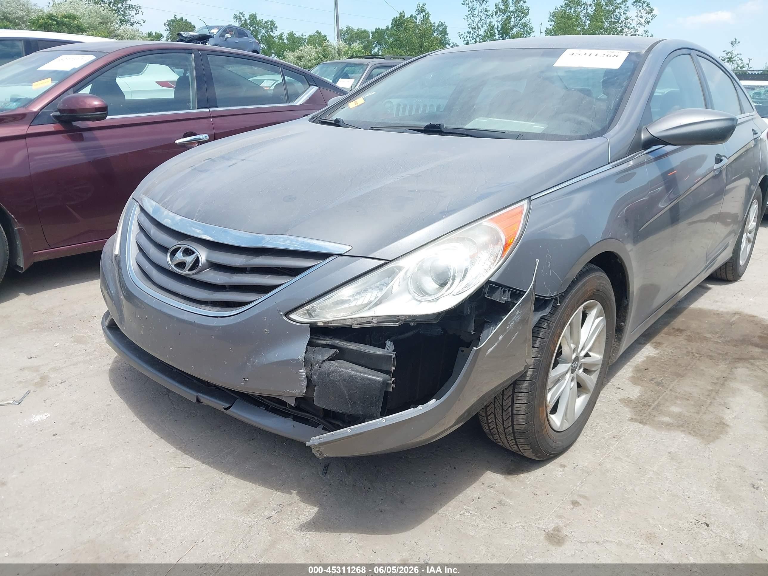 2013 Hyundai Sonata Gls Gray vin: 5NPEB4AC1DH725972