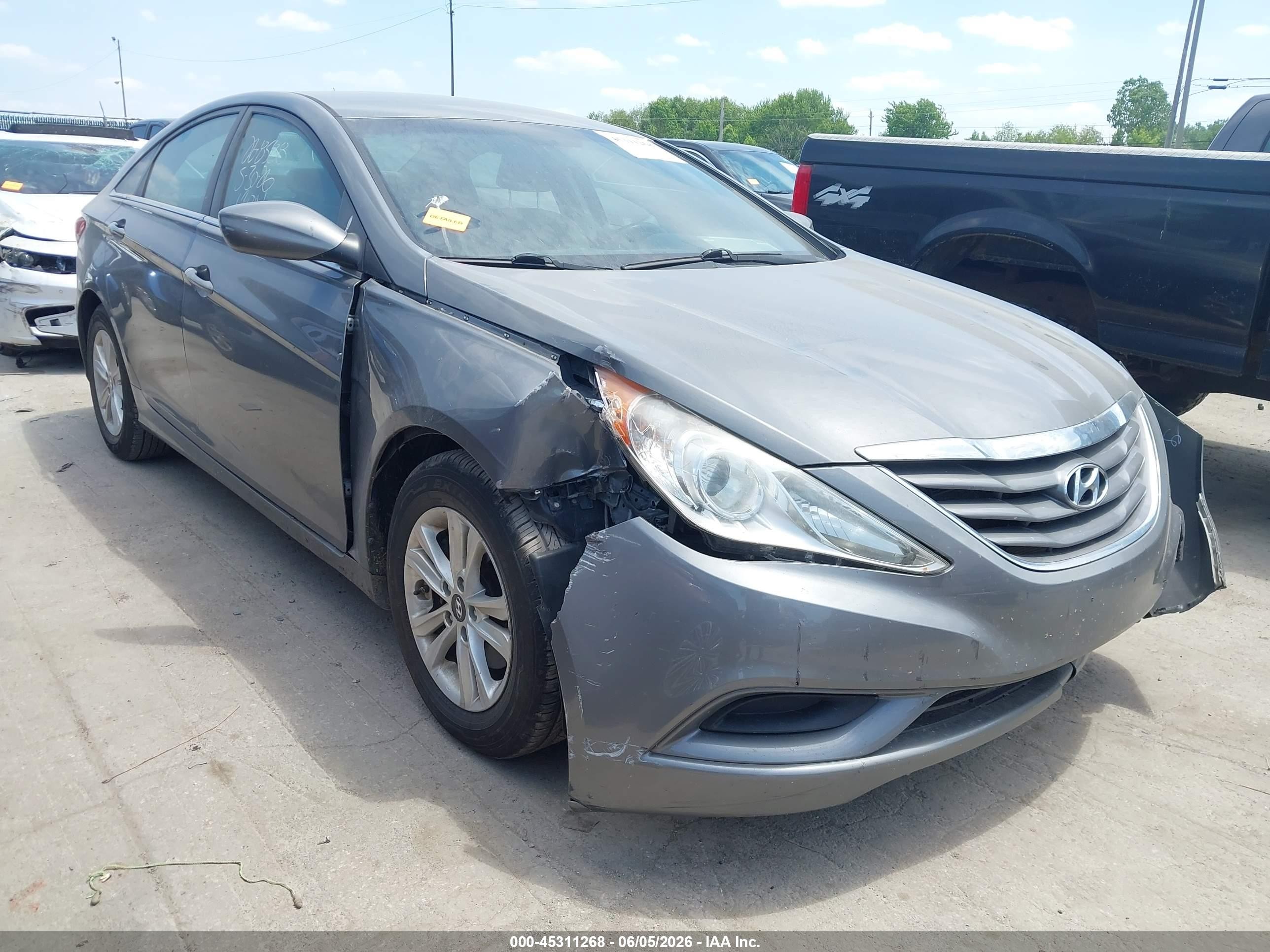 2013 Hyundai Sonata Gls Gray vin: 5NPEB4AC1DH725972