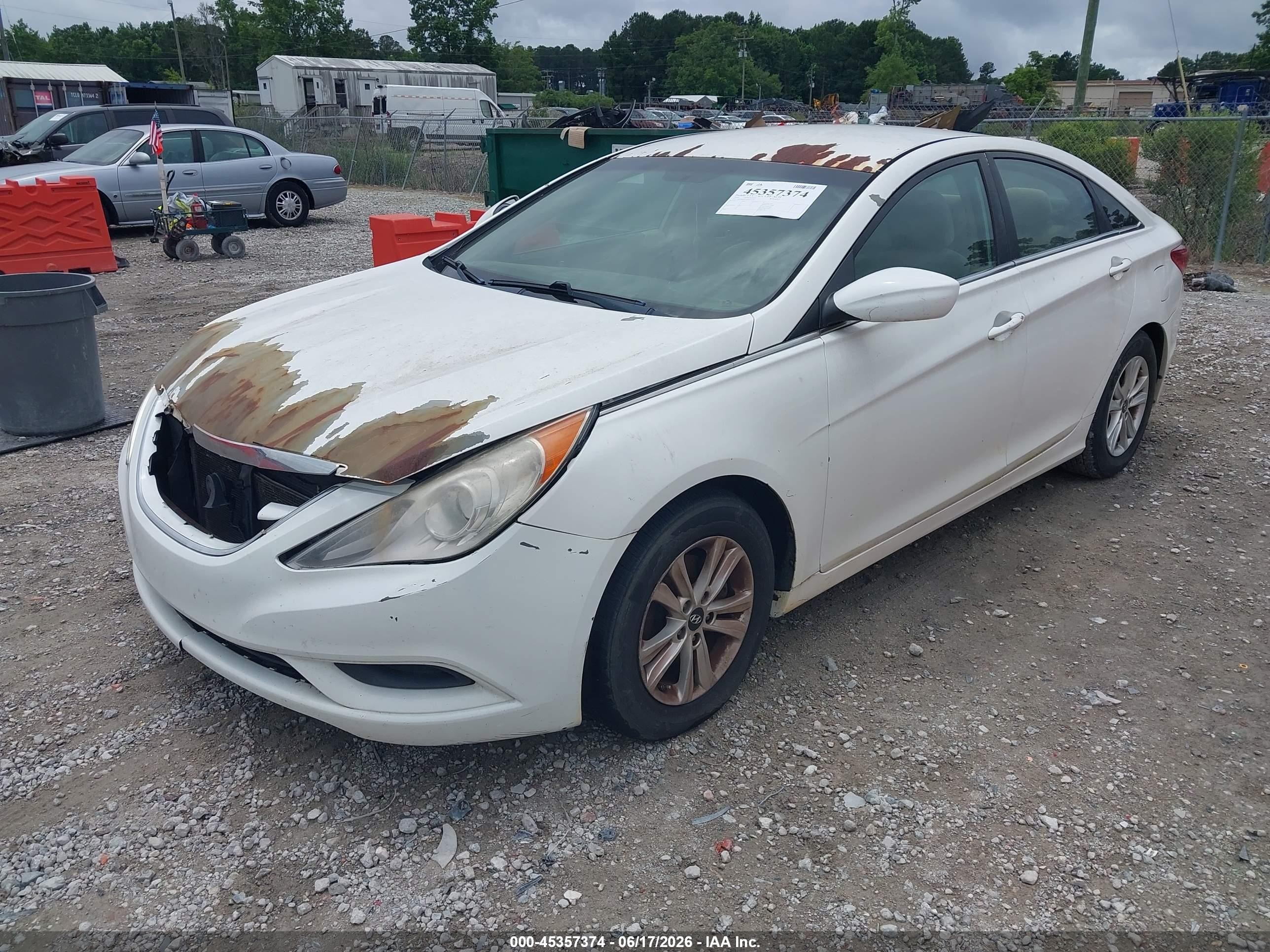 2013 Hyundai Sonata Gls White vin: 5NPEB4AC1DH731528