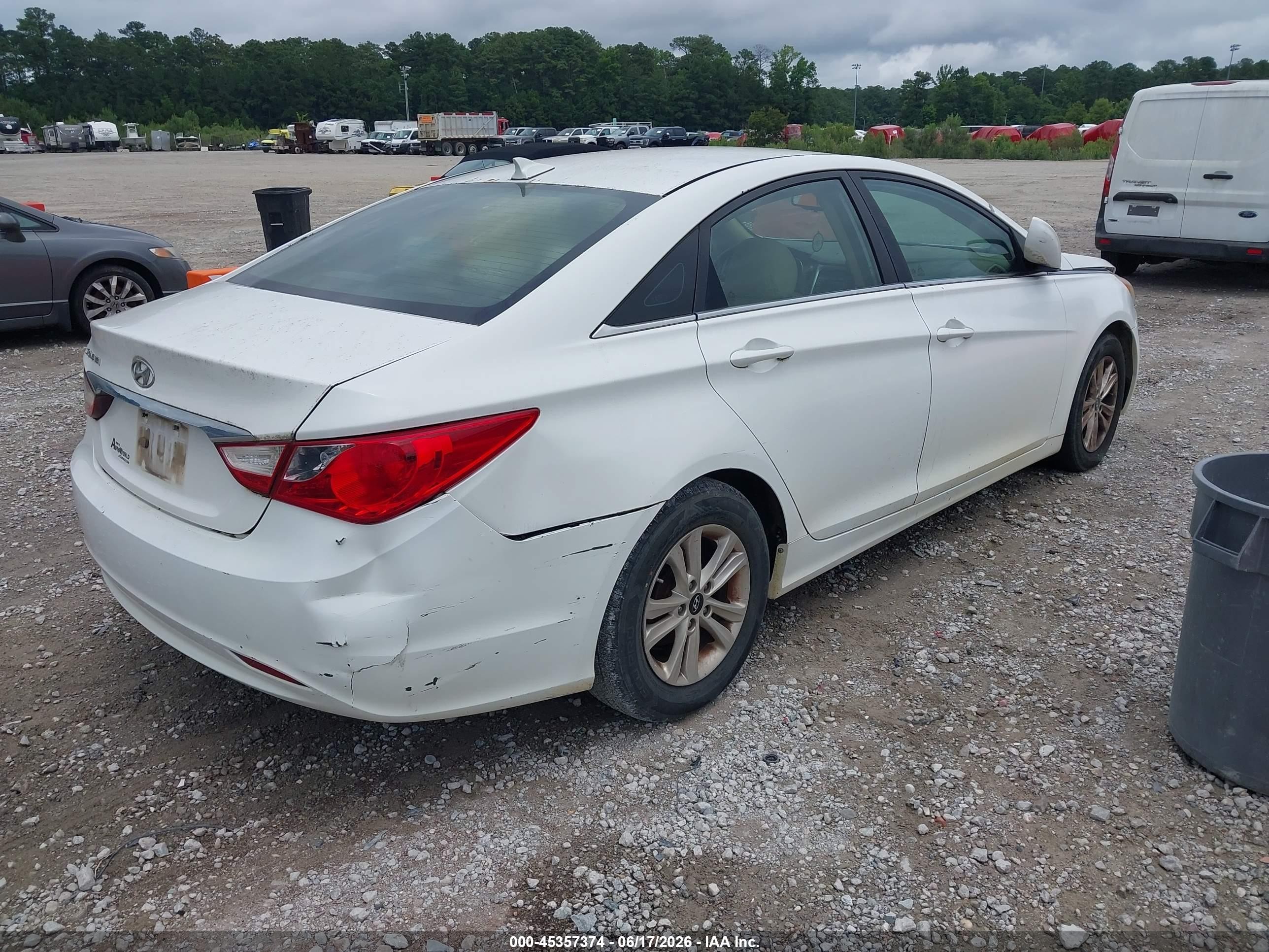 2013 Hyundai Sonata Gls White vin: 5NPEB4AC1DH731528