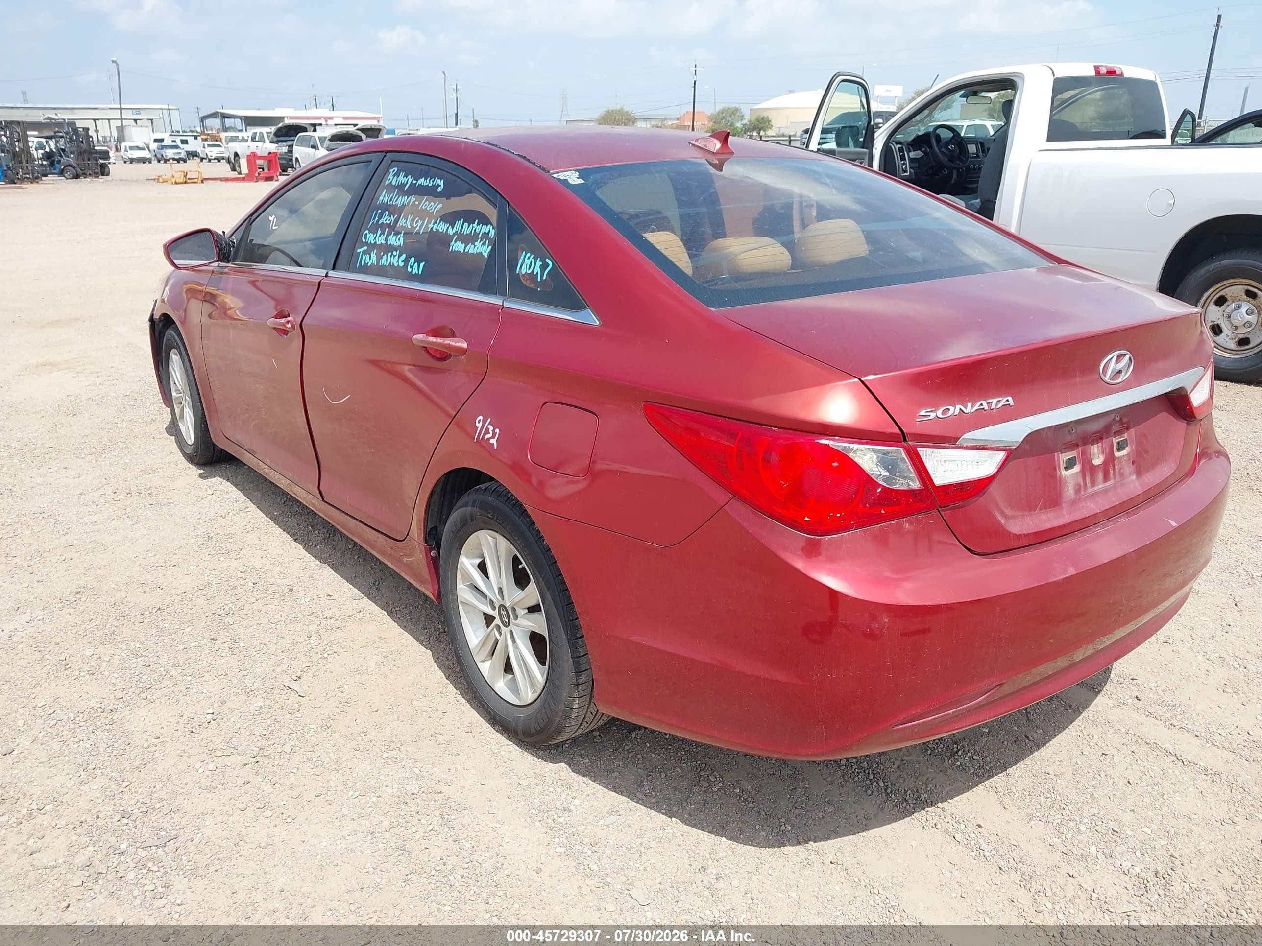 2013 Hyundai Sonata Gls Red vin: 5NPEB4AC1DH749883