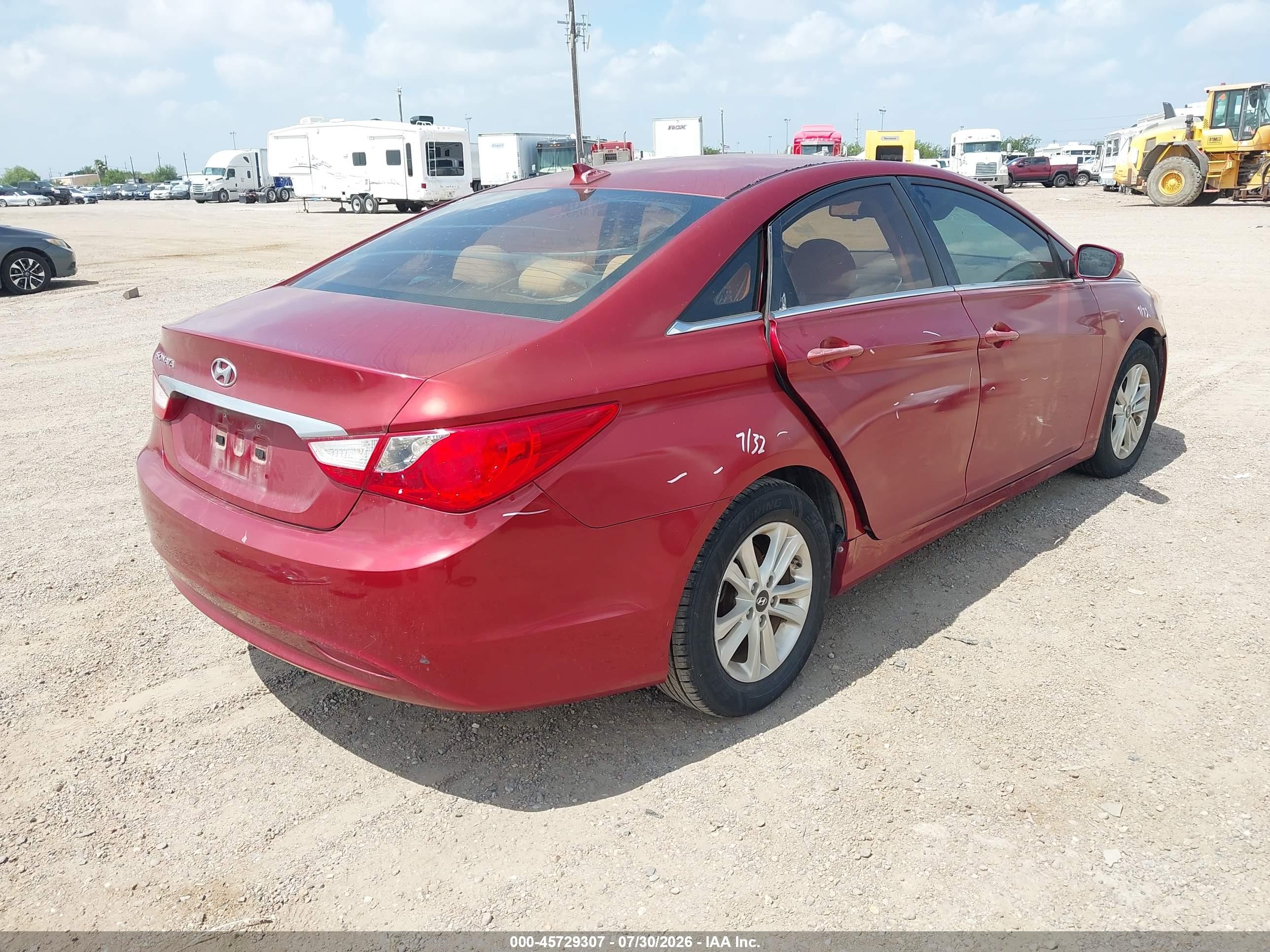 2013 Hyundai Sonata Gls Red vin: 5NPEB4AC1DH749883